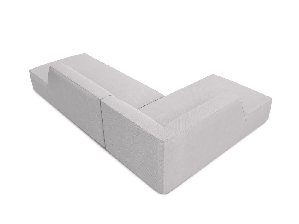 Cosmopolitan Design Ecksofa Siena 4-Sitzer offen Strukturierter Stoff Ottawa Hellgrau Links
