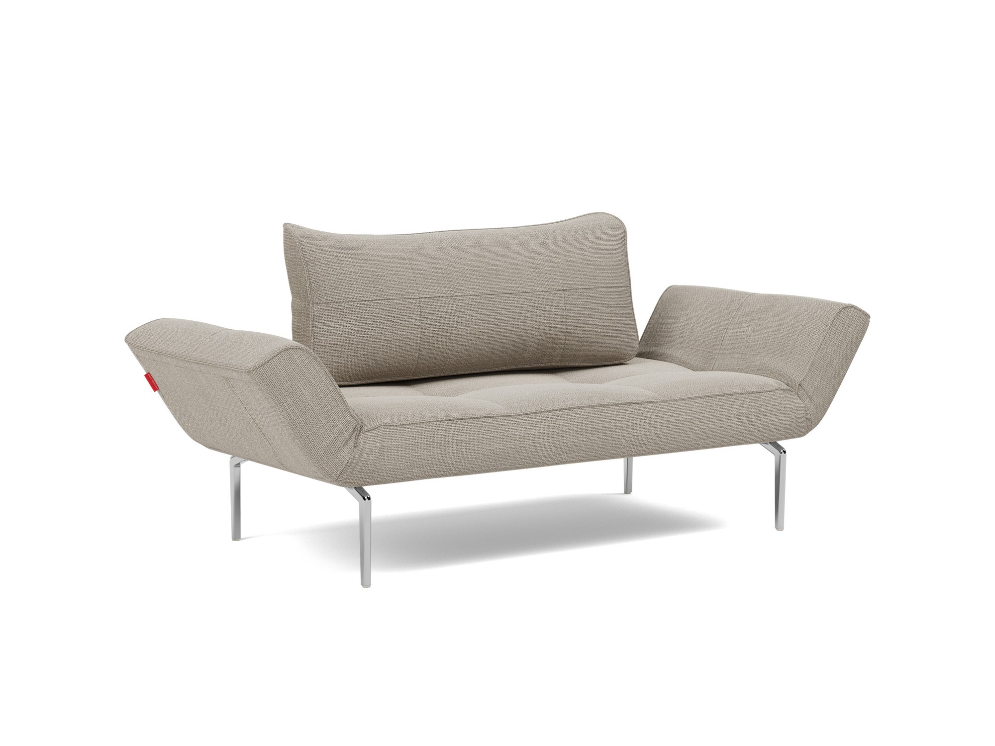 Tagesbett Zeal Strukturierter Stoff Kenya 579-Gravel Beine Straw Aluminium