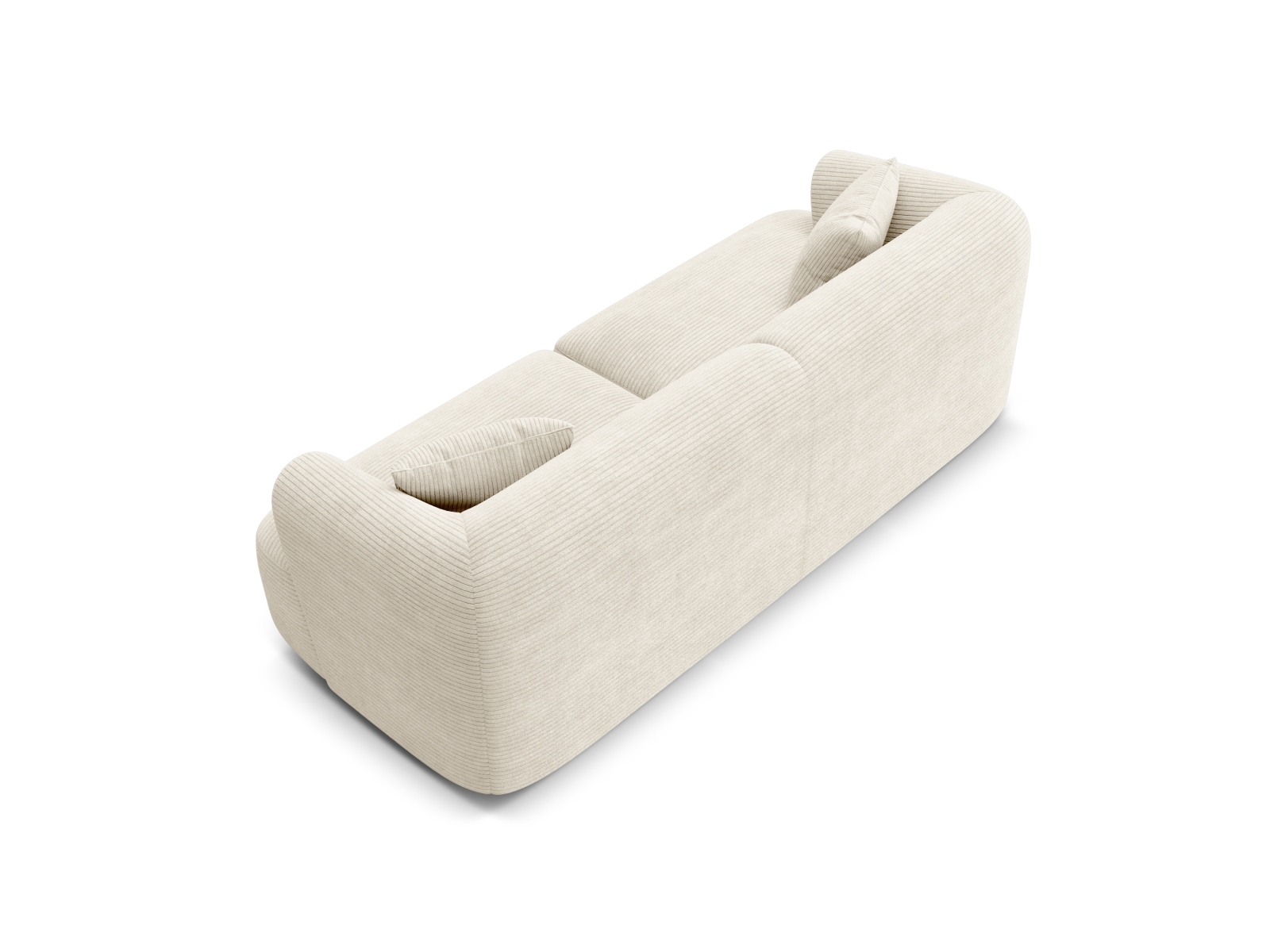 Cosmopolitan Design Sofa Campi 3-Sitzer Kord Lincoln D Helles Beige