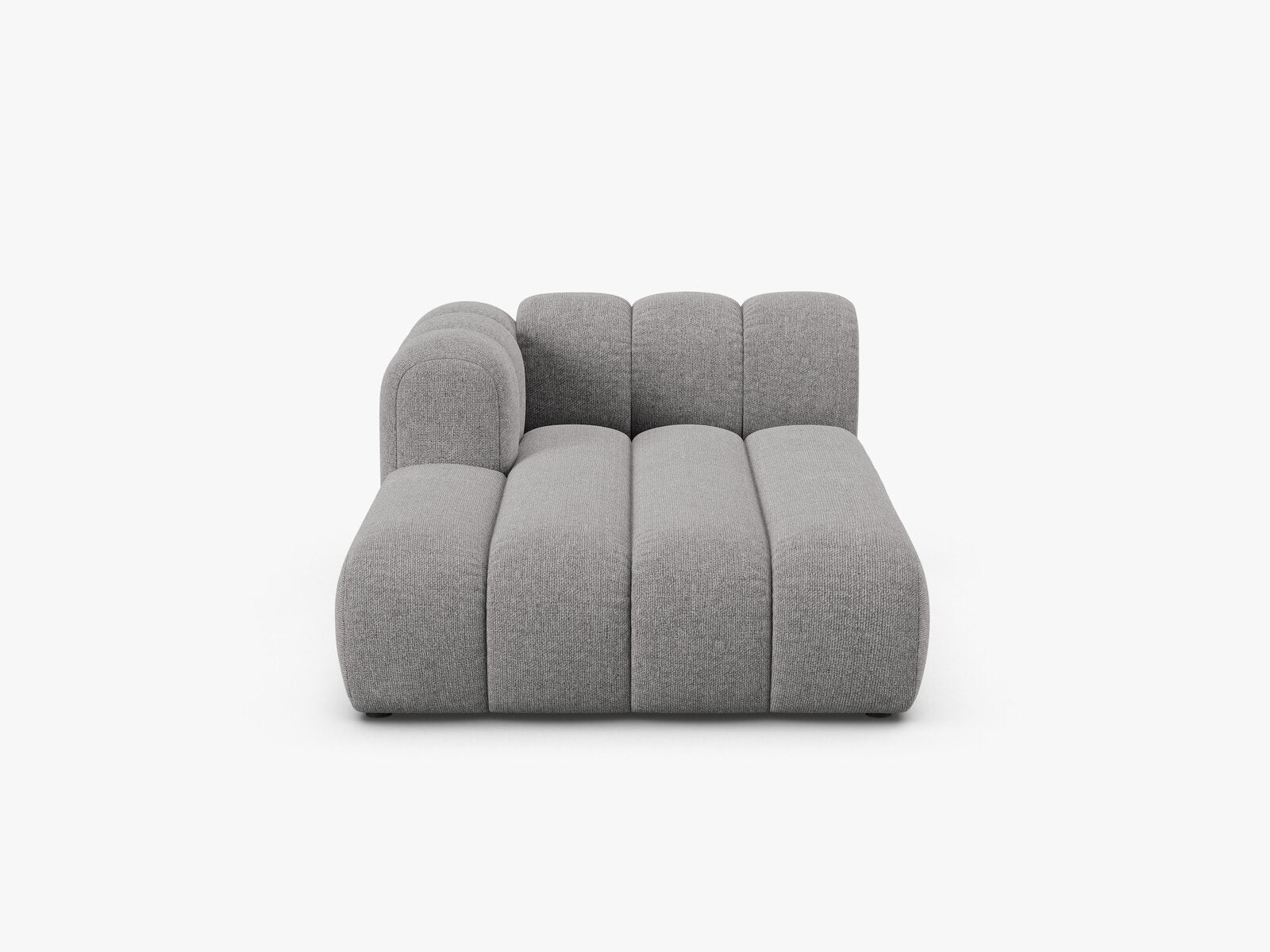 Micadoni Recamiere Lupine 2-Sitzer Links Chenille Eden Hellgrau