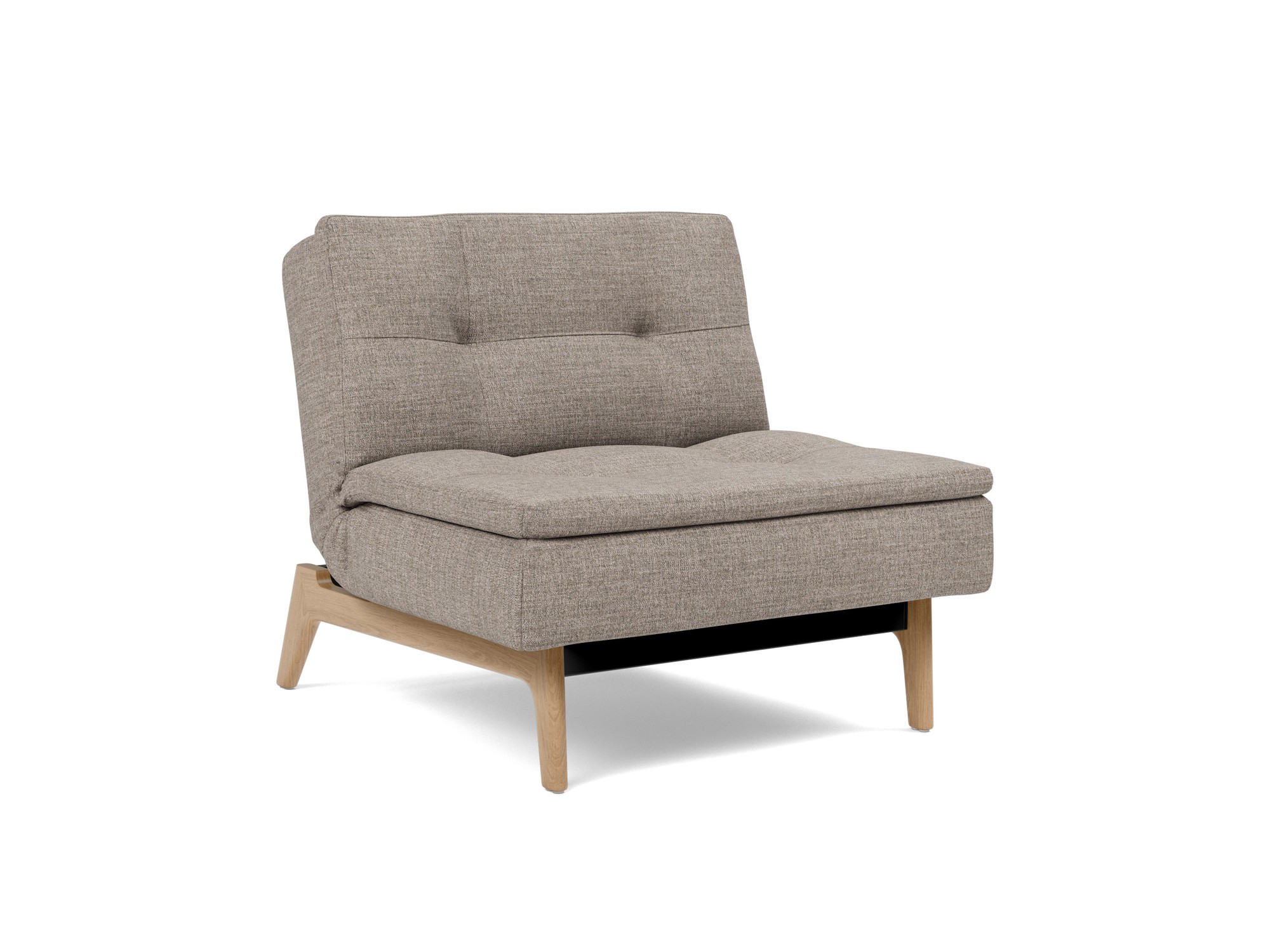 Sessel Dublexo Chenille Yuveno 472-Warm-Grey Beine Eiche