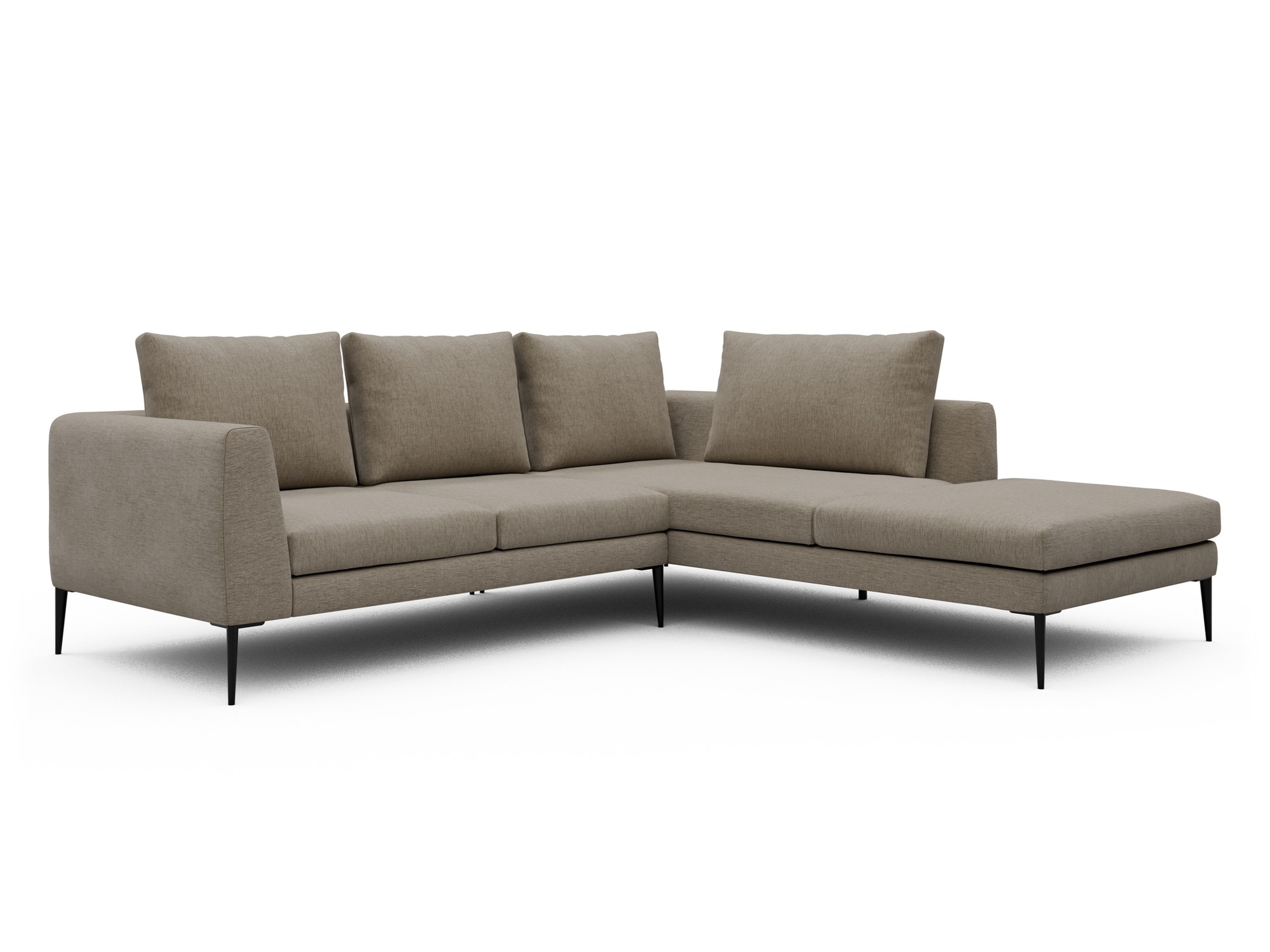 Skandi Home Ecksofa Paul Relax-Ecke rechts mit 2-Sitzer Smooth-Beige moebelfaktor