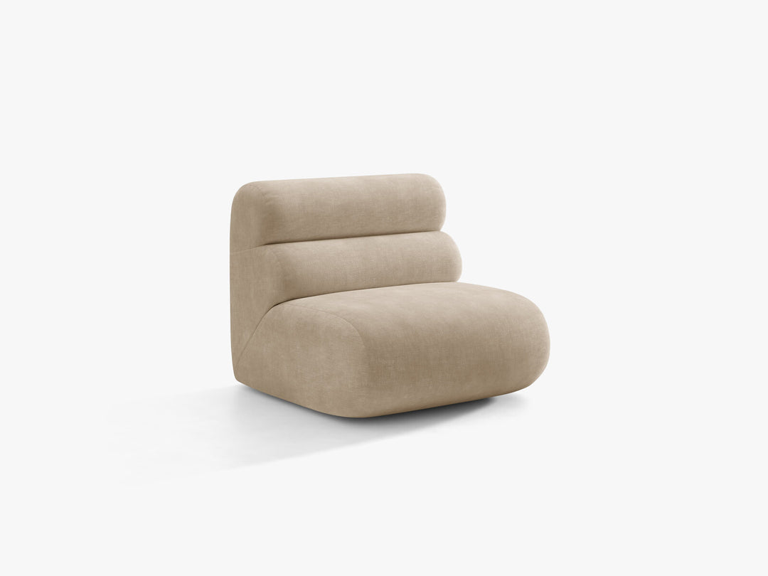 Micadoni Neo Sofamodul armlos Chenille Golden Dunkelbeige