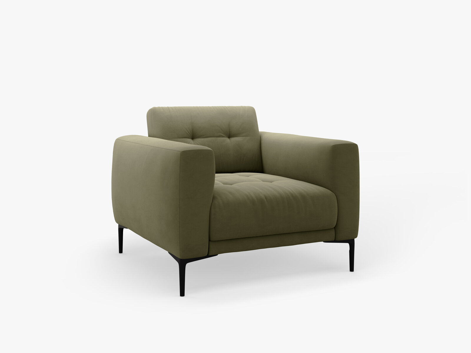 Micadoni Sessel Bemy 1-Sitzer Samt Grün