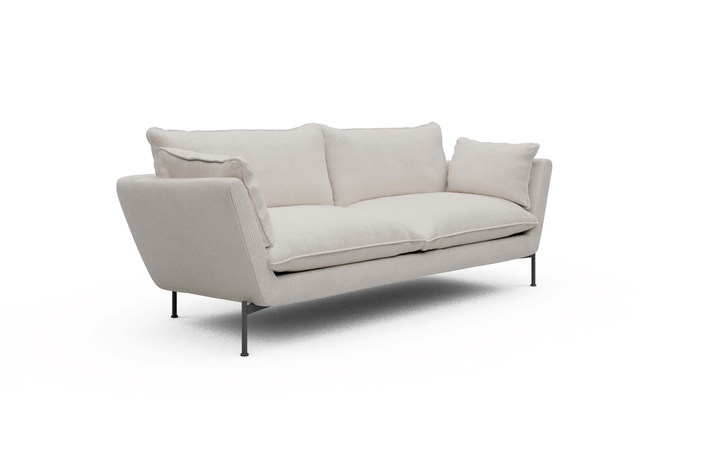 Sofa Anton PREMIUM 3-Sitzer Corduroy Ivory Skandi Home moebelfaktor