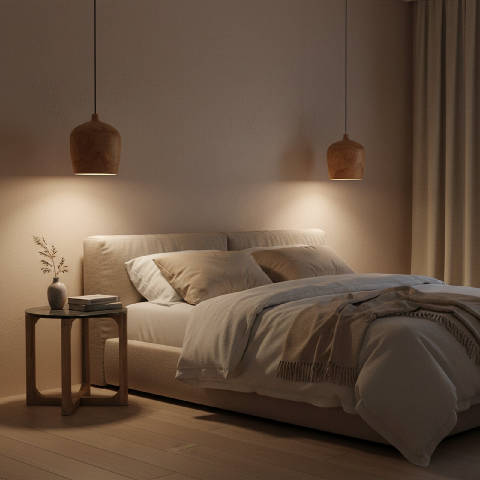 Raw Materials Pendelleuchte Dome/Bottle Teak