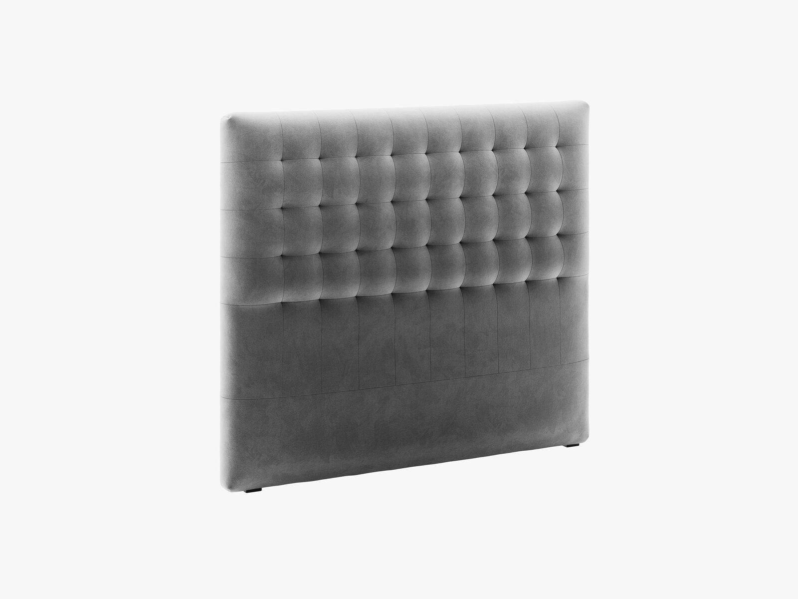 Micadoni Nova Samtiger Kopfteil 120 cm (H 120 cm) Samt Paris Grau 140x120