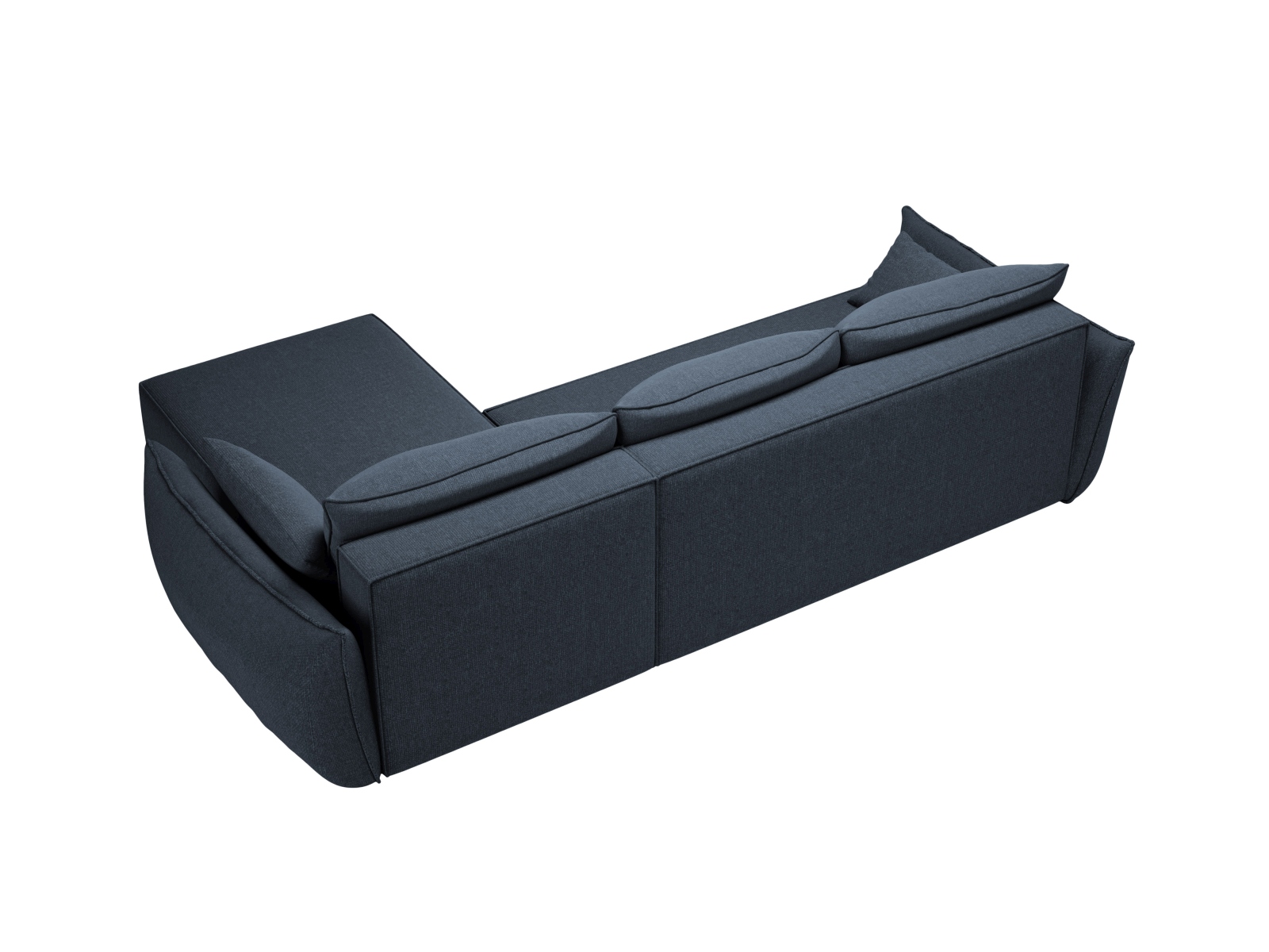 Micadoni Ecksofa Kaelle 4-Sitzer mit Schlaffunktion Links Chenille Hellgrau