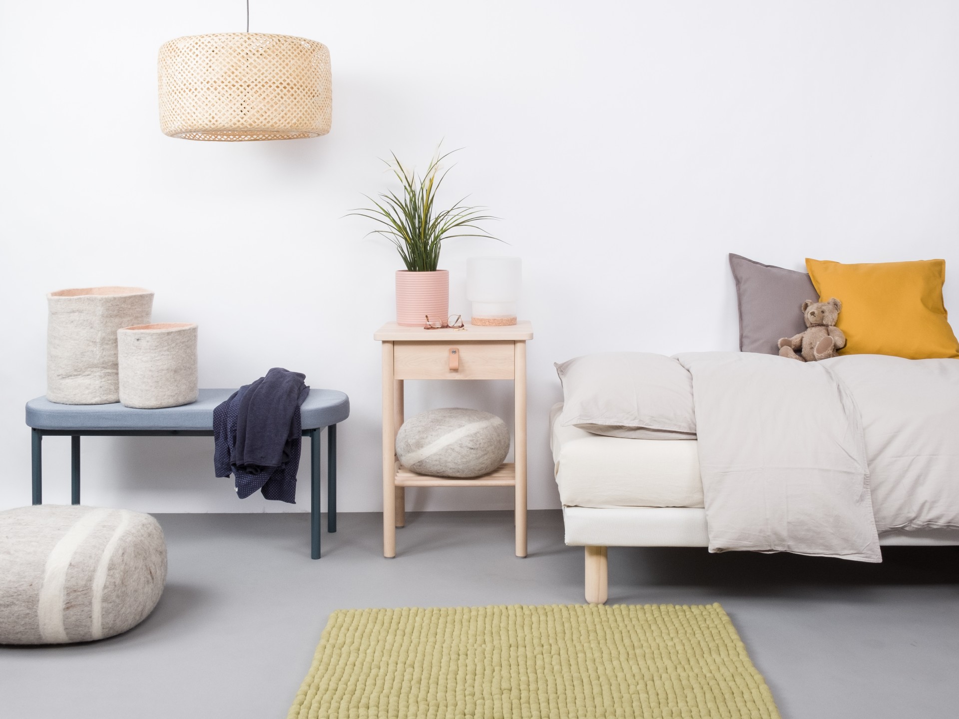 myfelt Pitt Filzkugelteppich - 90x130 cm