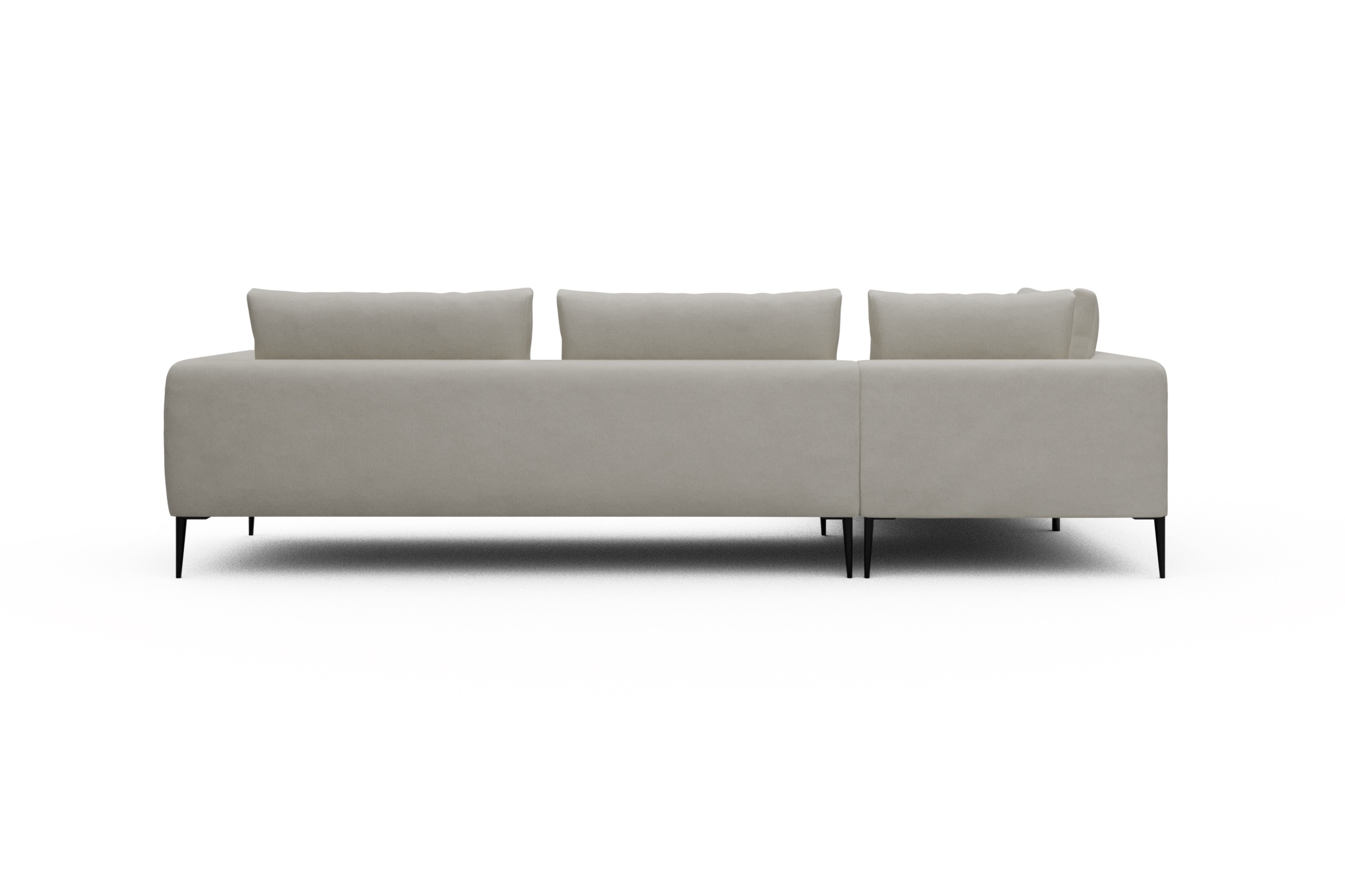 Ecksofa Paul Relax-Ecke rechts mit 3-Sitzer Denari-Clean-Beige
