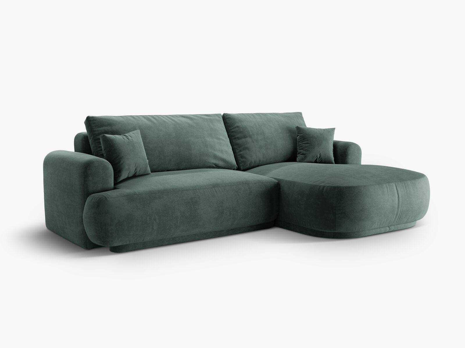 Micadoni Ella Ecksofa 5-Sitzer mit Schlaffunktion Rechts Samt Vogue Petrol