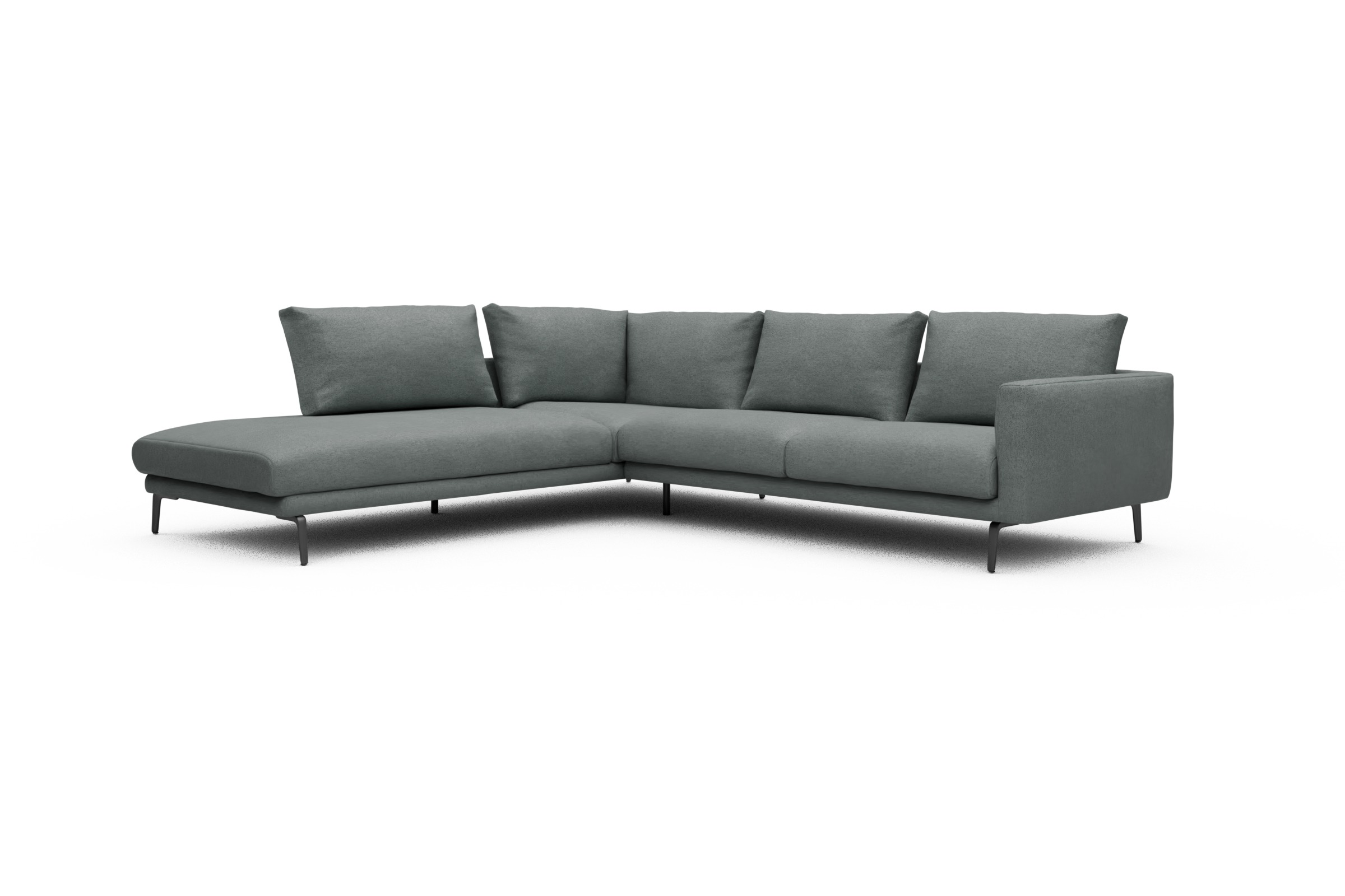 Ecksofa Karl Relax-Ecke links mit 2,5-Sitzer Denari-Soft-Grey