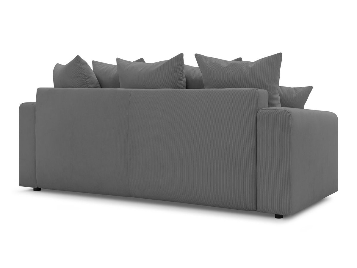 Bobochic Envy Schlafsofa 3-Sitzer mit Bettkasten Cordsamt Dunkelgrau