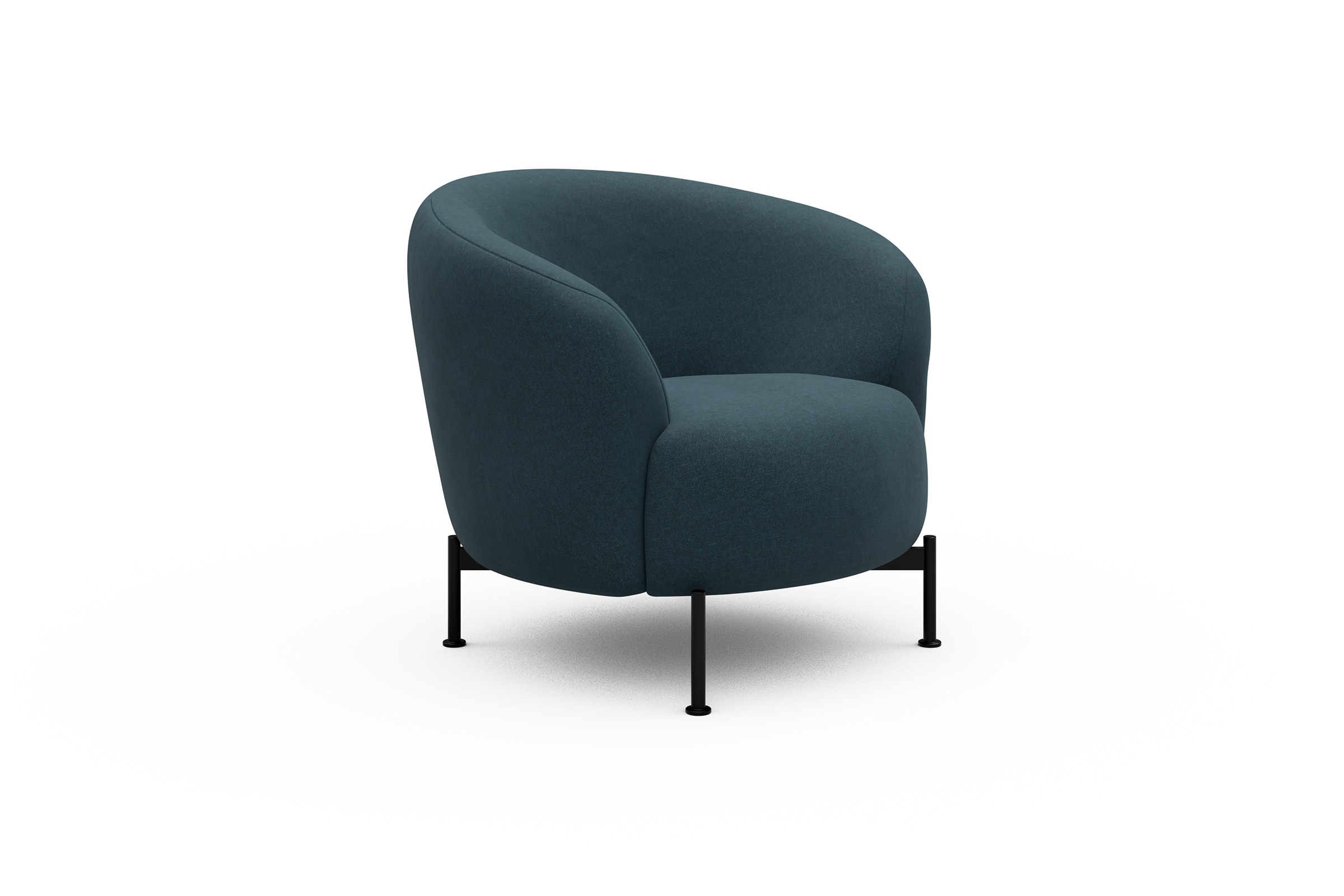 Sessel Ronda X-Metallgestell Schwarz Satya-Indigo