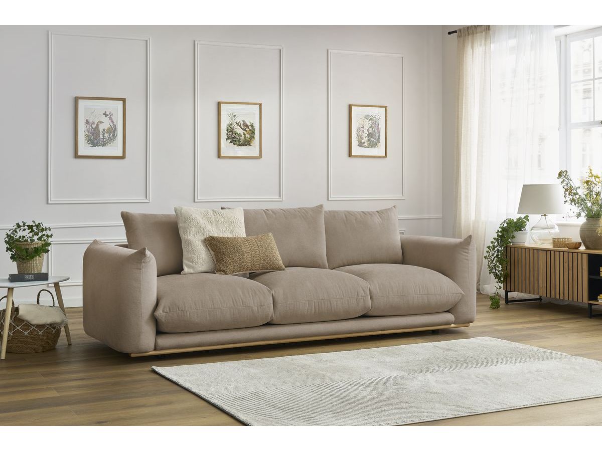 Bobochic Ernest Sofa 3-Sitzer 265 × 106 cm Stoff Taupe