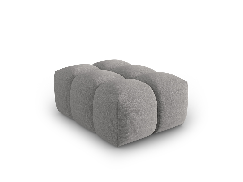 Cosmopolitan Design Pouf Verona Strukturierter Stoff Sorella Warmes Grau