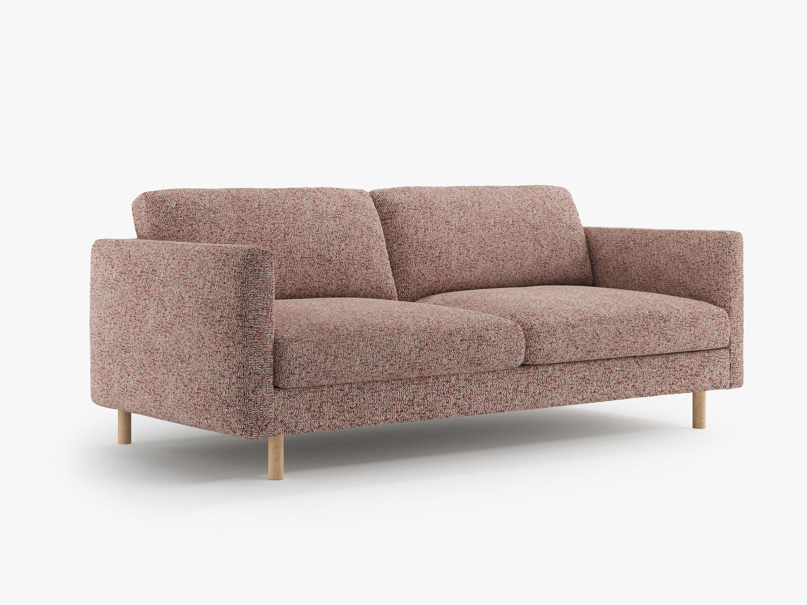 Micadoni Sofa Eden 3-Sitzer Strukturierter Stoff Rosa Melange