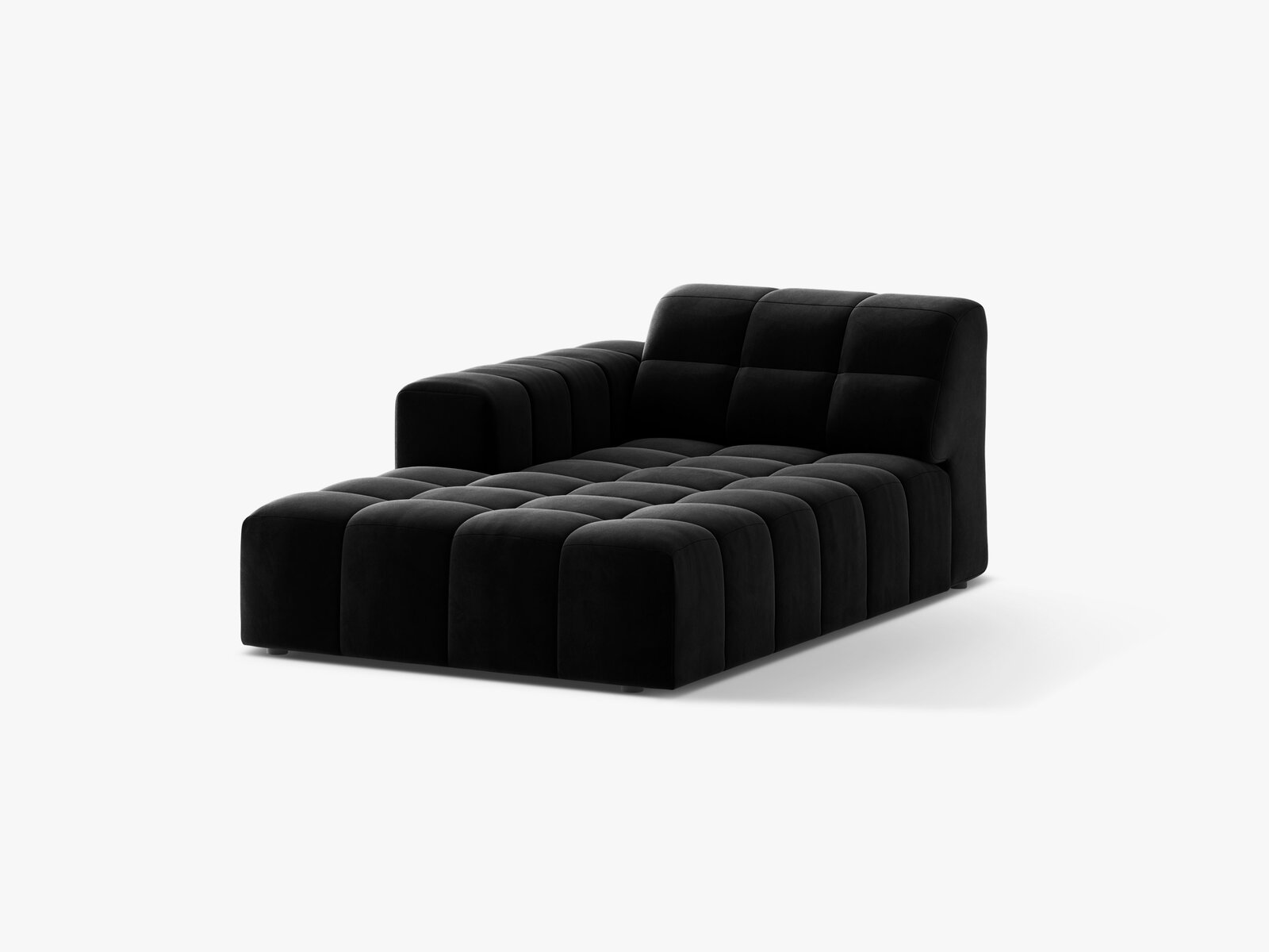 Micadoni Jennifer Chaiselongue Links Samt Venus Schwarz