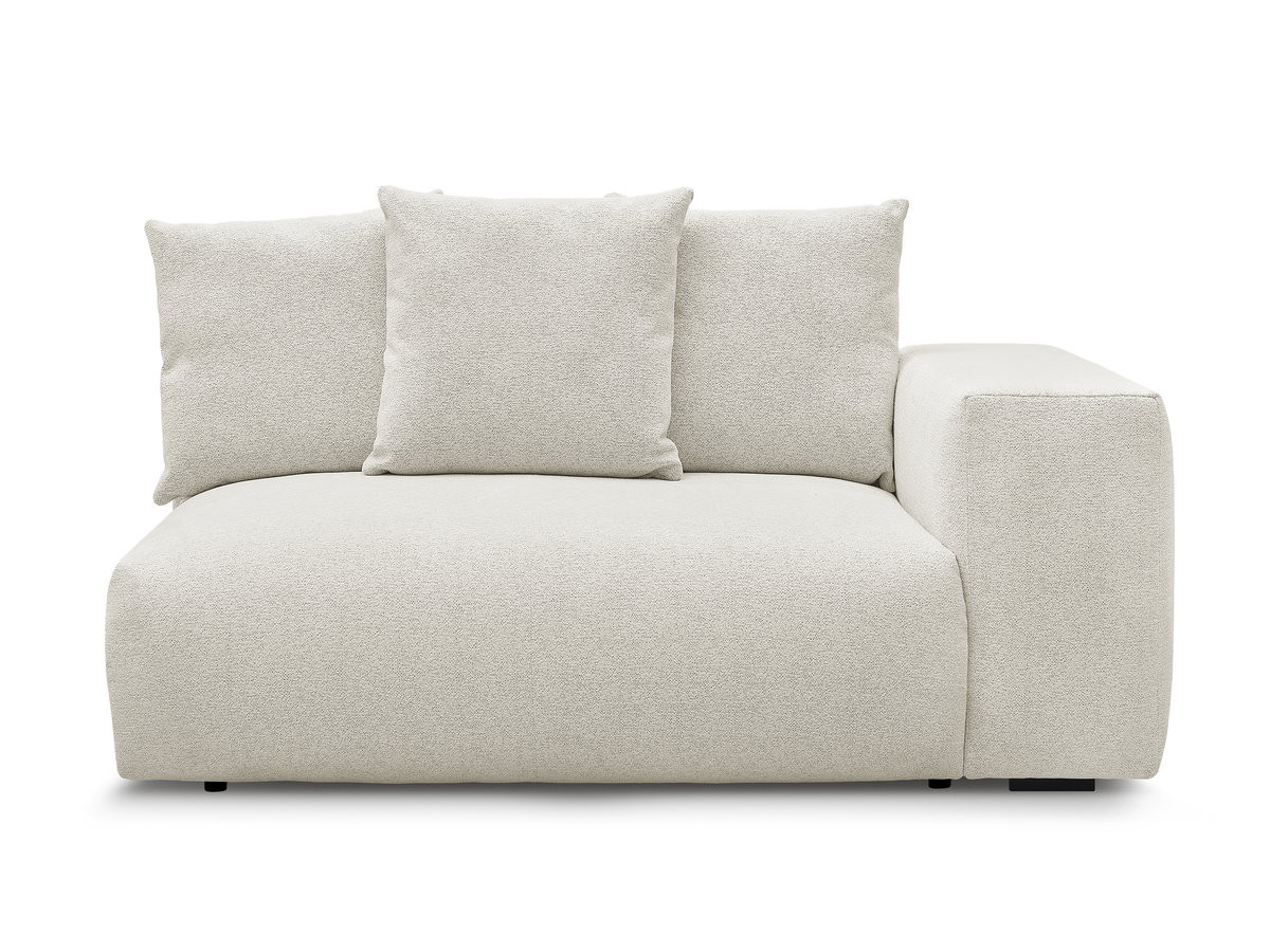 Bobochic Voltaire Sofamodul 2-Sitzer 178 × 100 cm Melange-Stoff Weiß Ecke rechts
