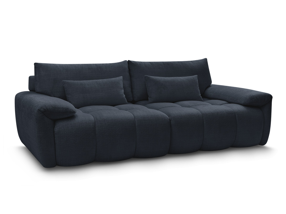 Bobochic Ivane Sofa 3-Sitzer Strukturstoff Dunkelblau