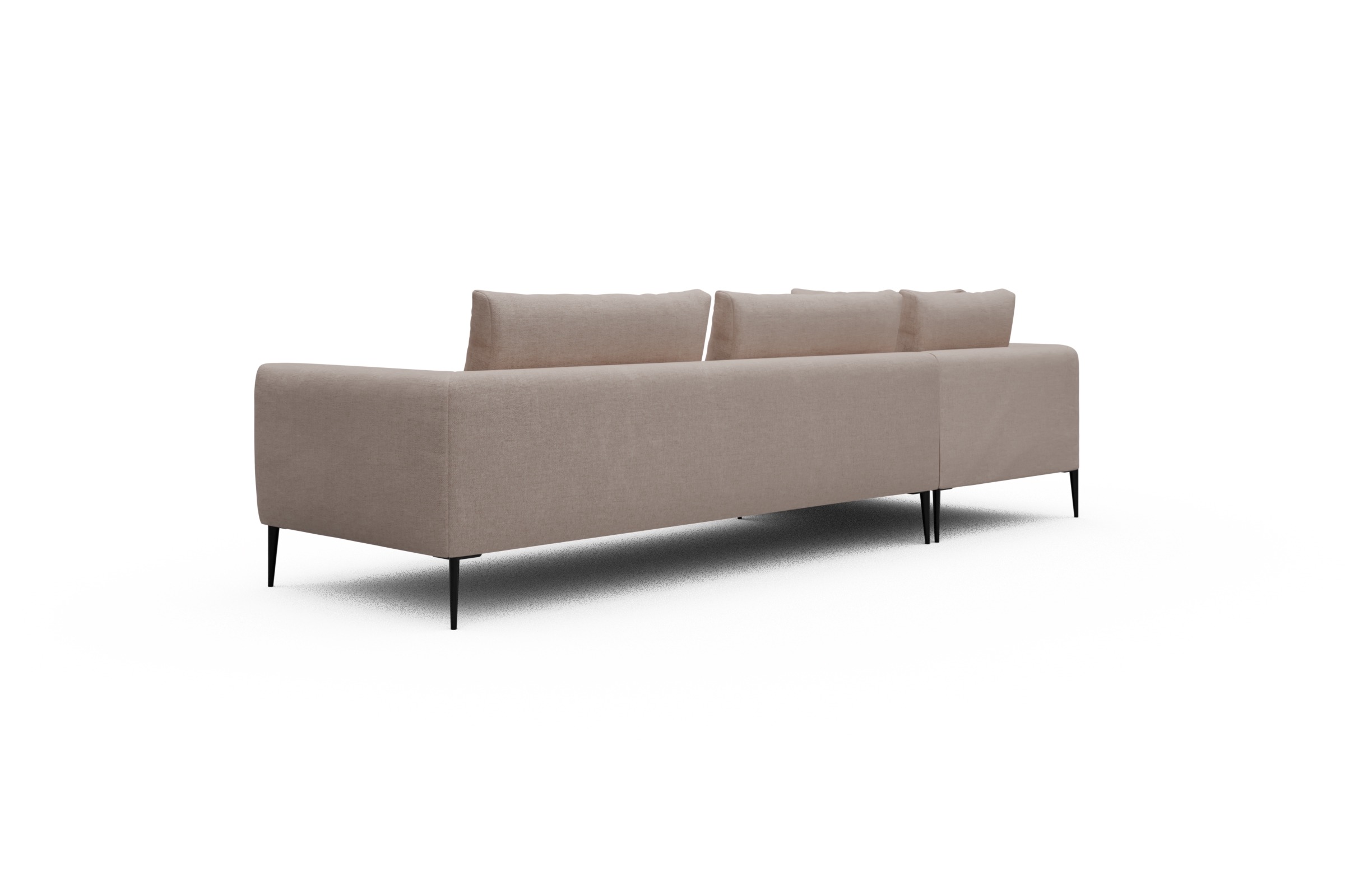 Ecksofa Paul Relax-Ecke rechts mit 3-Sitzer Weda-Sand