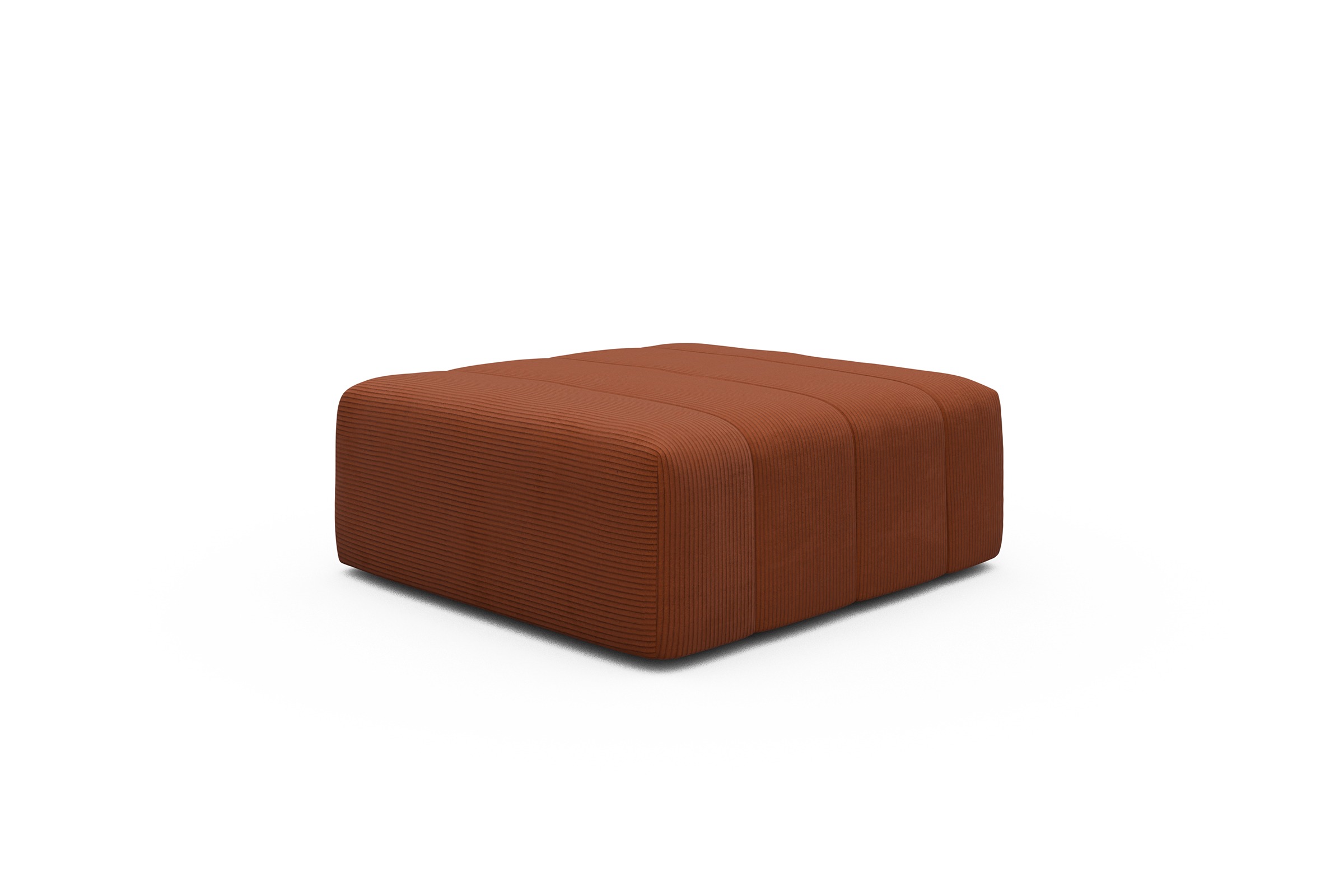 Sitzhocker Hugo Ottomane Corduroy-Burnt-Orange