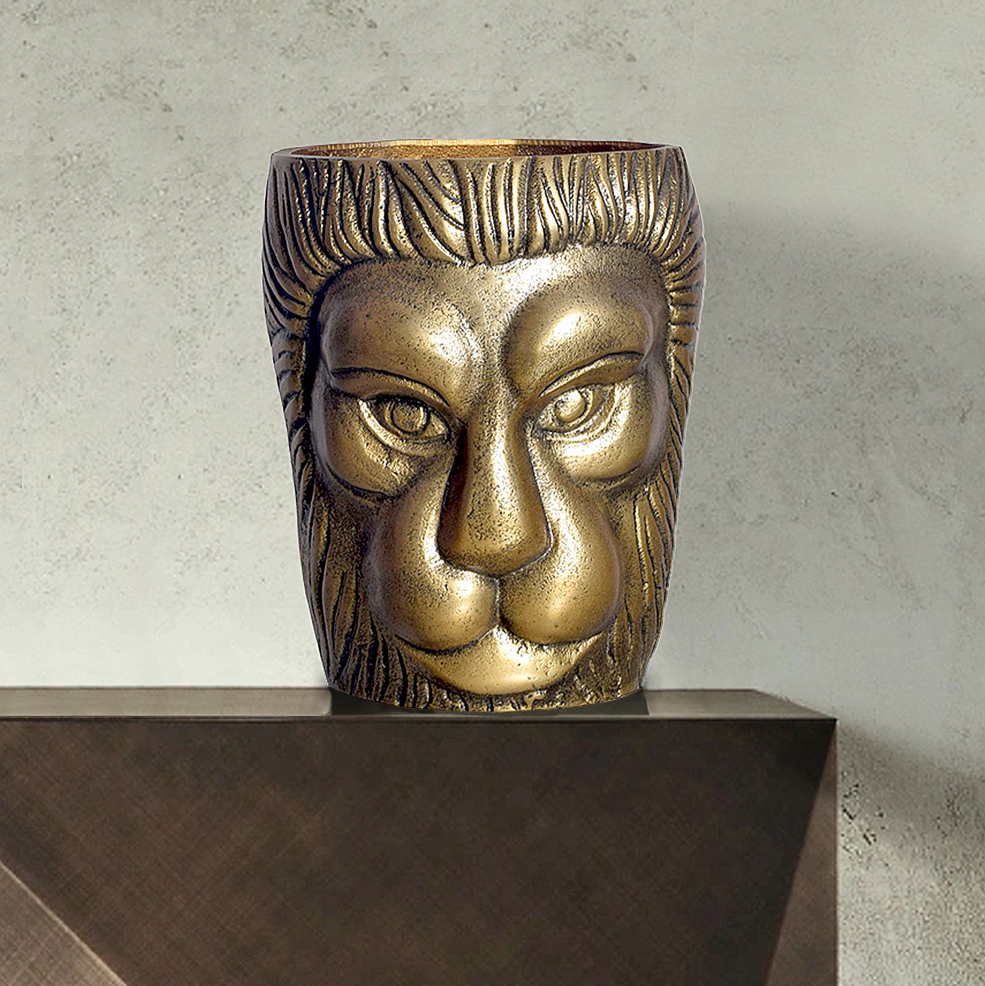 Tischvase Inndyr Aluminium Gold Ø 18 cm