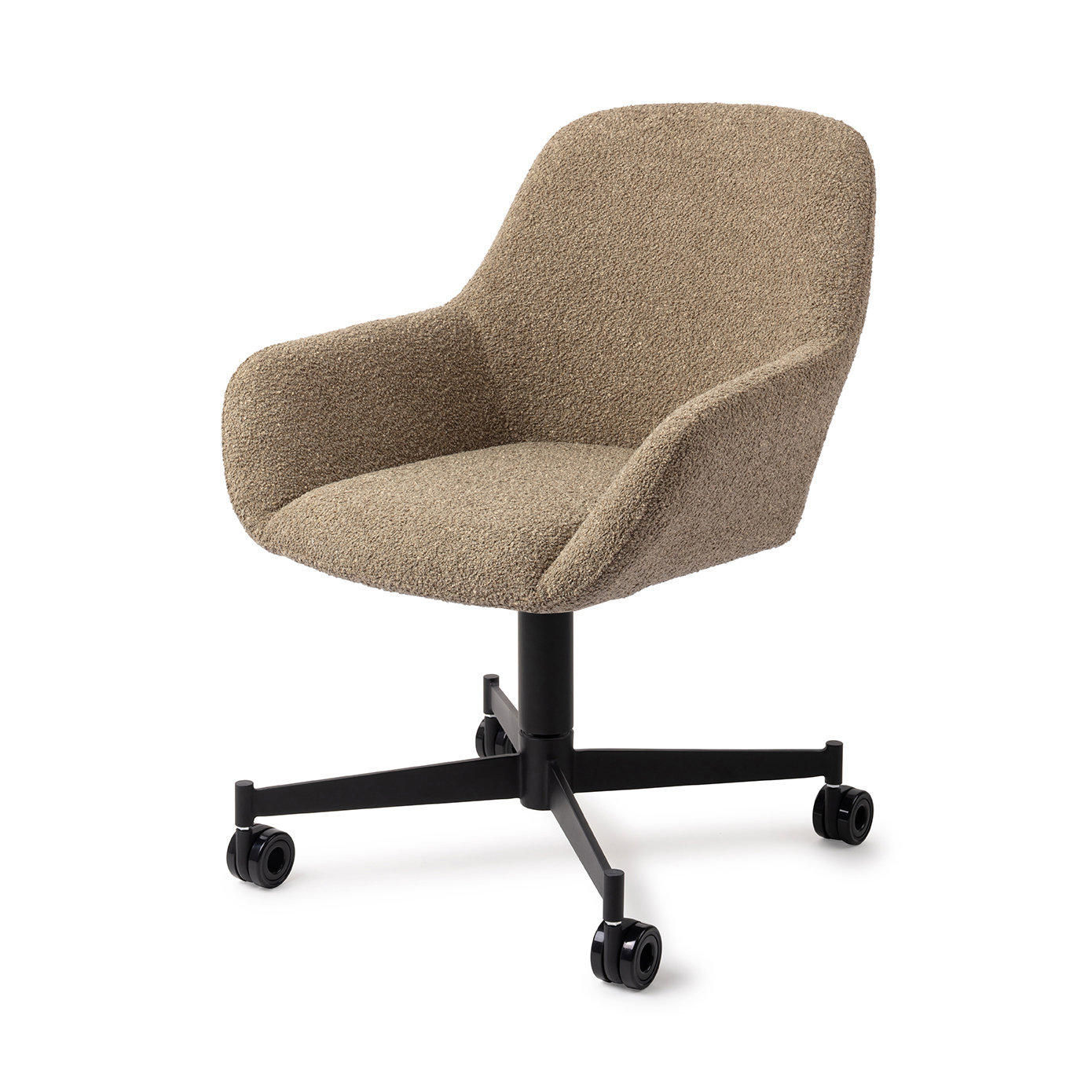 Jesper Home Esszimmerstuhl Kushi Moss Meadow Caster Schwarz