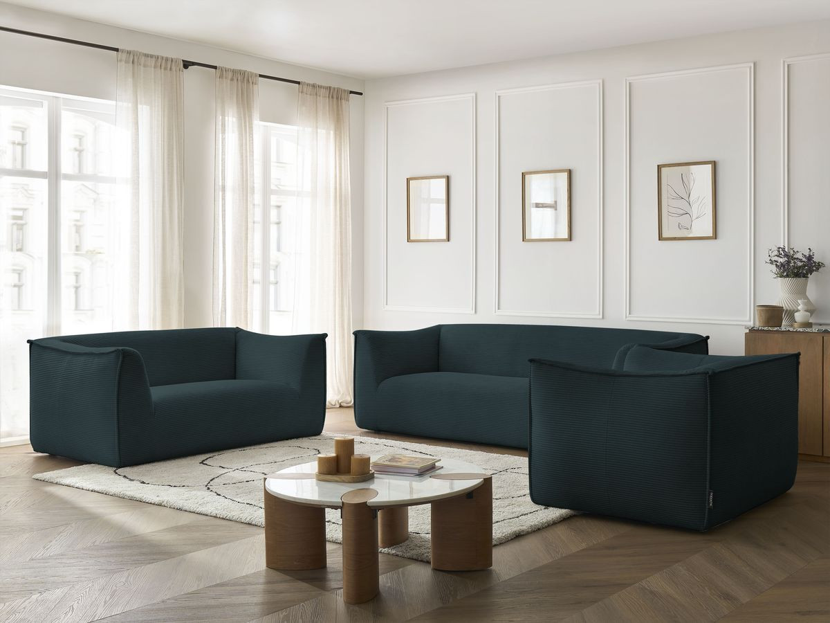 Bobochic Giorgia Sofa 5-Sitzer 534 × 100 cm Cordsamt Dunkelblau