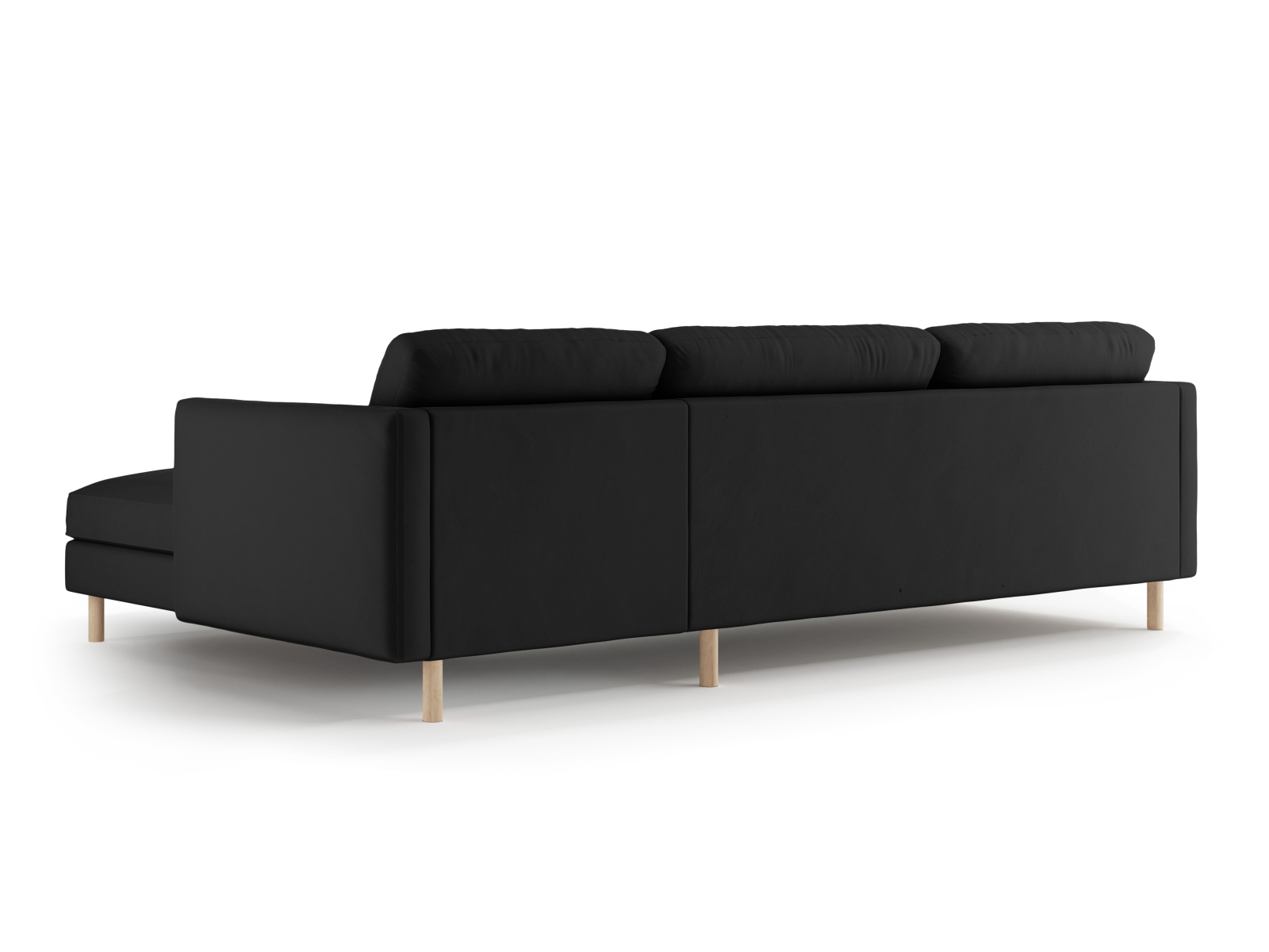 Micadoni Ecksofa Eden 4-Sitzer Rechts Samt Schwarz
