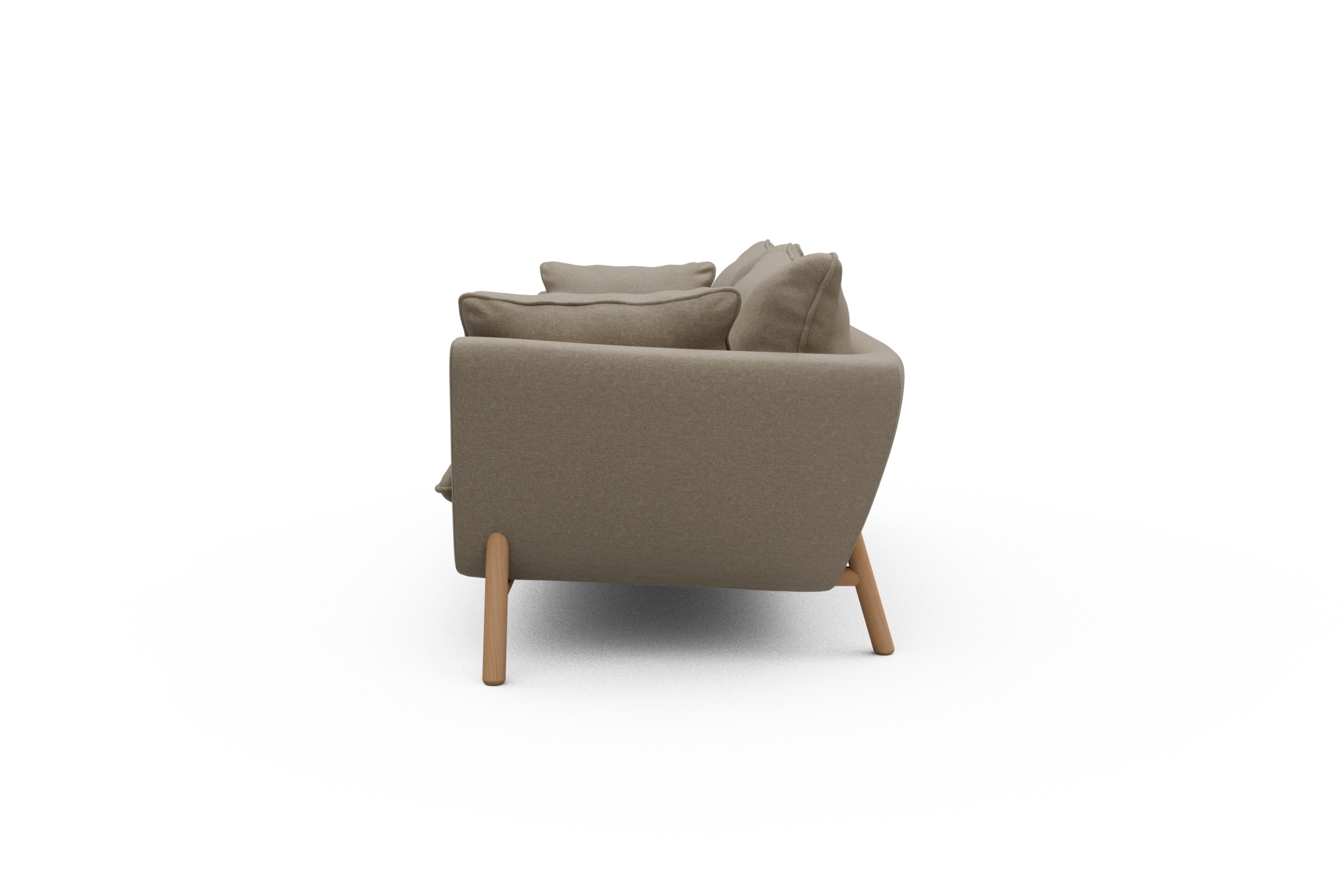 Sofa Emil PREMIUM 3-Sitzer Beinfarbe Eiche Natur Satya-Natural