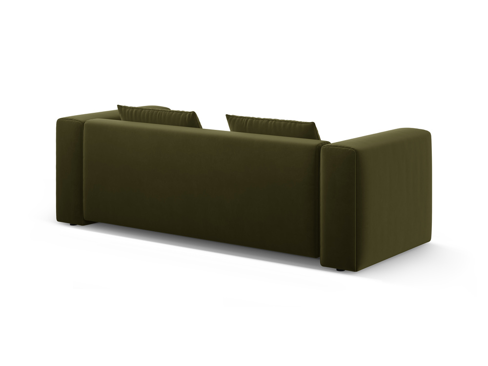 Cosmopolitan Design Schlafsofa Verona 3-Sitzer mit Bettkasten Samt Casino Hellgrün