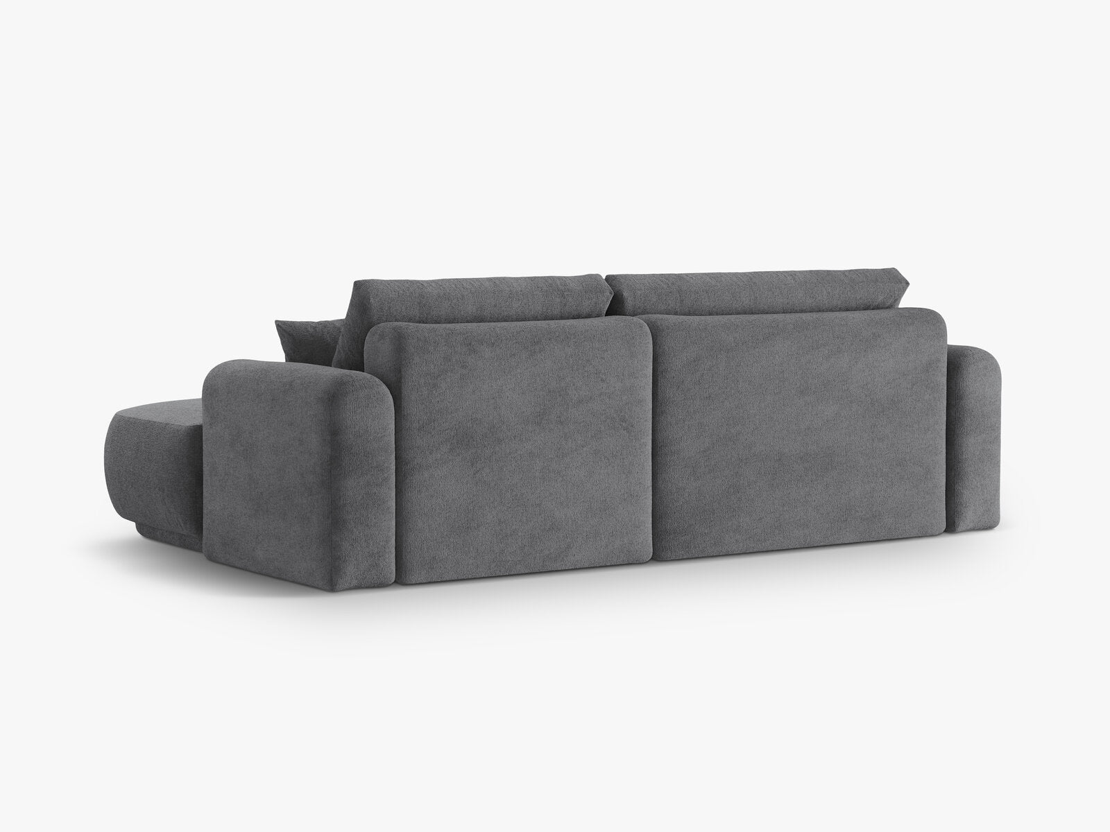 Micadoni Ella Ecksofa 5-Sitzer mit Schlaffunktion Rechts Strukturierter Stoff Sorella Grau