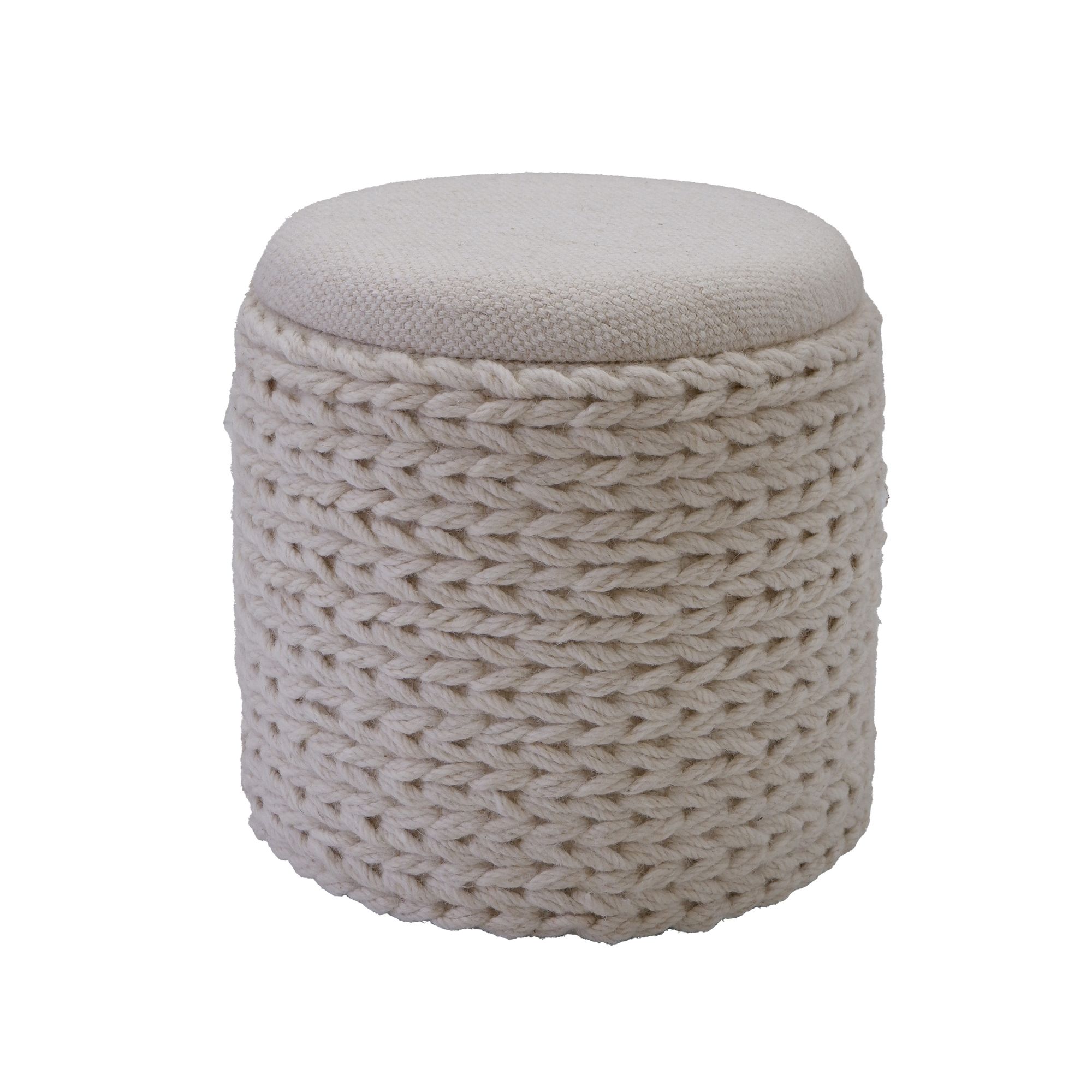 Sitzhocker Orkdal Stoff Creme