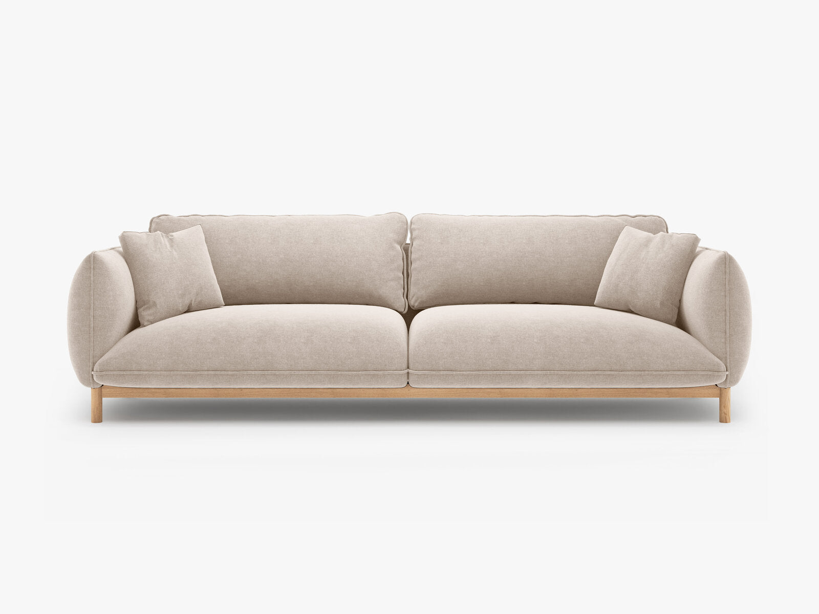 Micadoni Ada Sofa 4-Sitzer Strukturierter Stoff Wind Helles Beige
