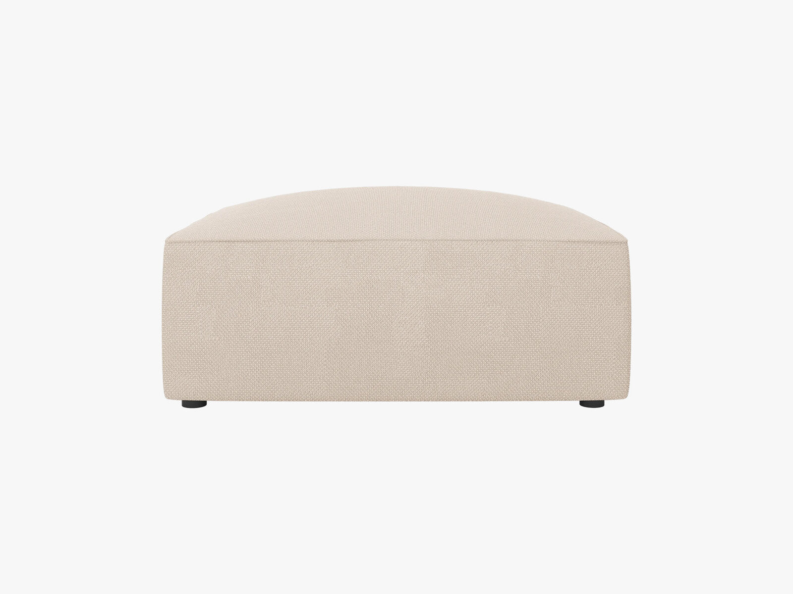 Micadoni Hocker Ruby 1-Sitzer Strukturierter Stoff Ottawa Beige