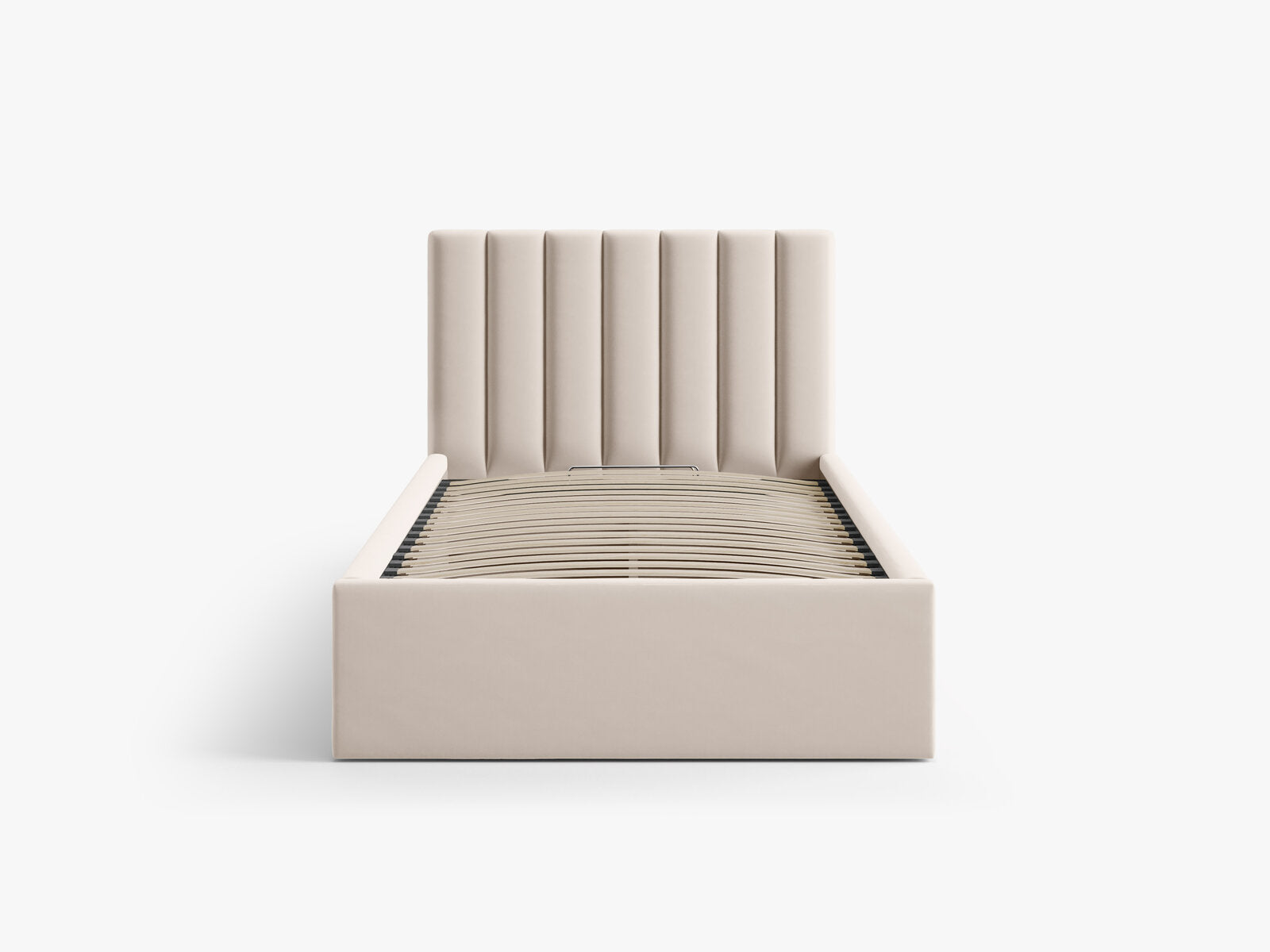 Micadoni Polsterbett Allison Samt Bluvel Dunkelbeige