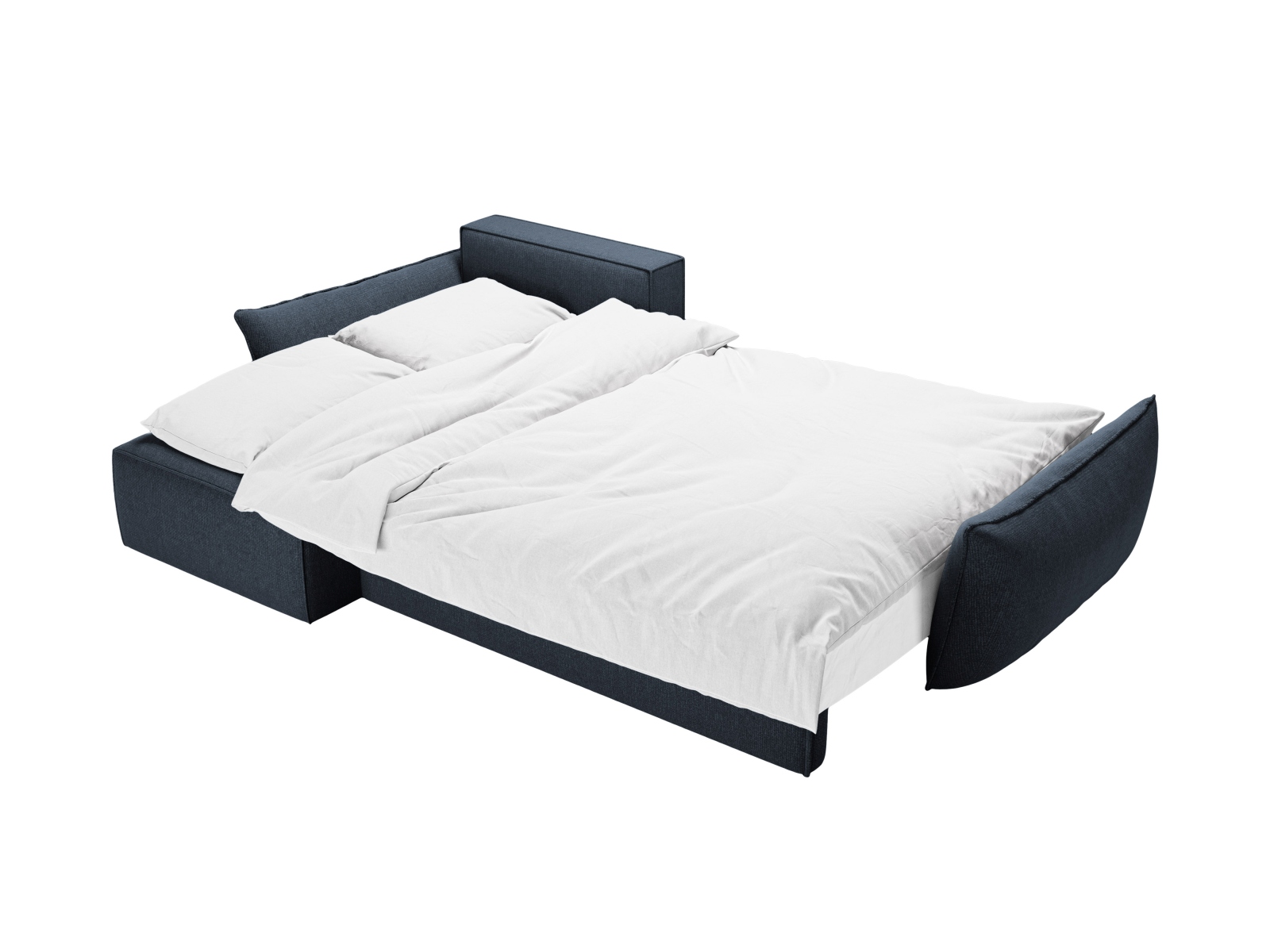 Micadoni Ecksofa Kaelle 4-Sitzer mit Schlaffunktion Links Chenille Hellgrau