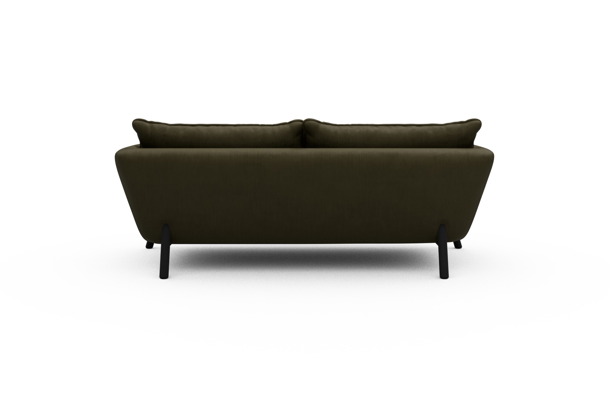 Sofa Emil PREMIUM 2-Sitzer Beinfarbe Eiche Schwarz Cordufine-Pine-Green