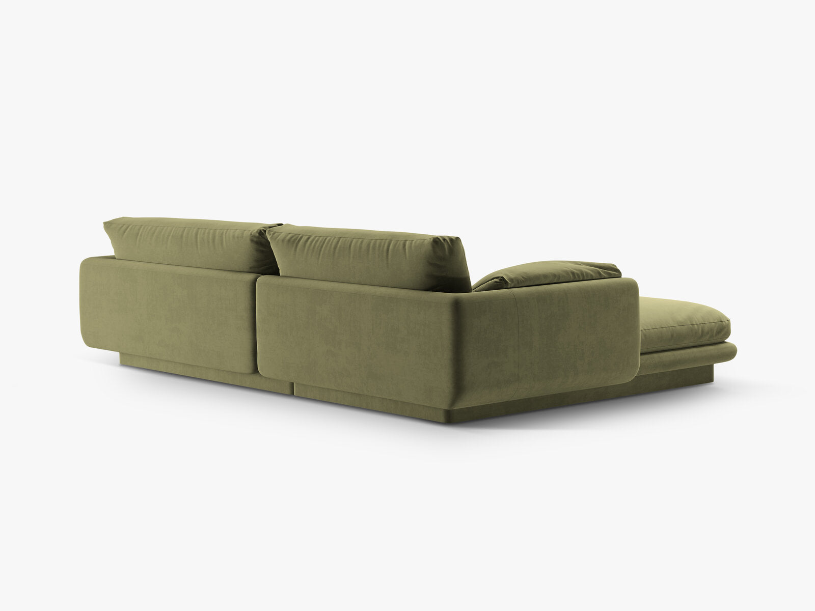 Micadoni Ecksofa Torino 4-Sitzer Rechts Samt Hellgrün