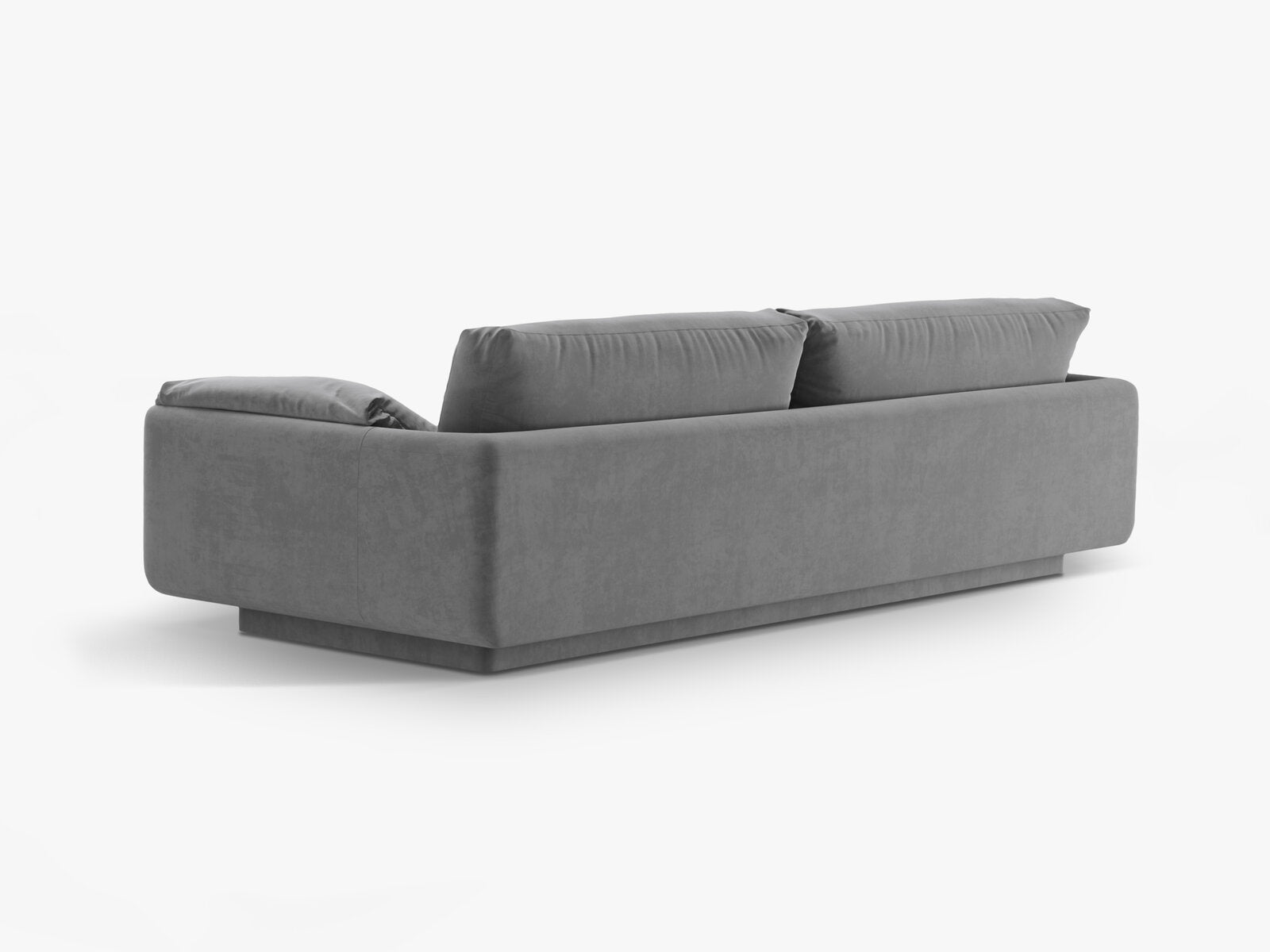 Micadoni Sofa Torino 3-Sitzer Samt Hellgrau