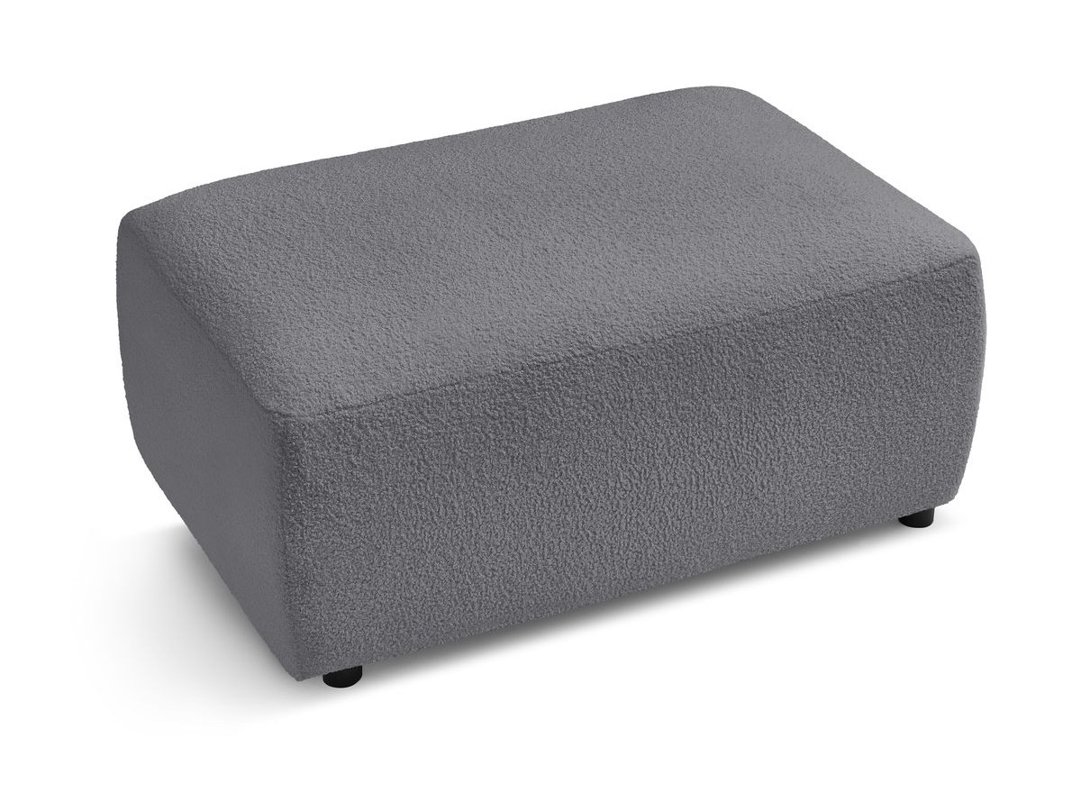 Bobochic Envy Pouf Bouclé-Stoff Dunkelgrau