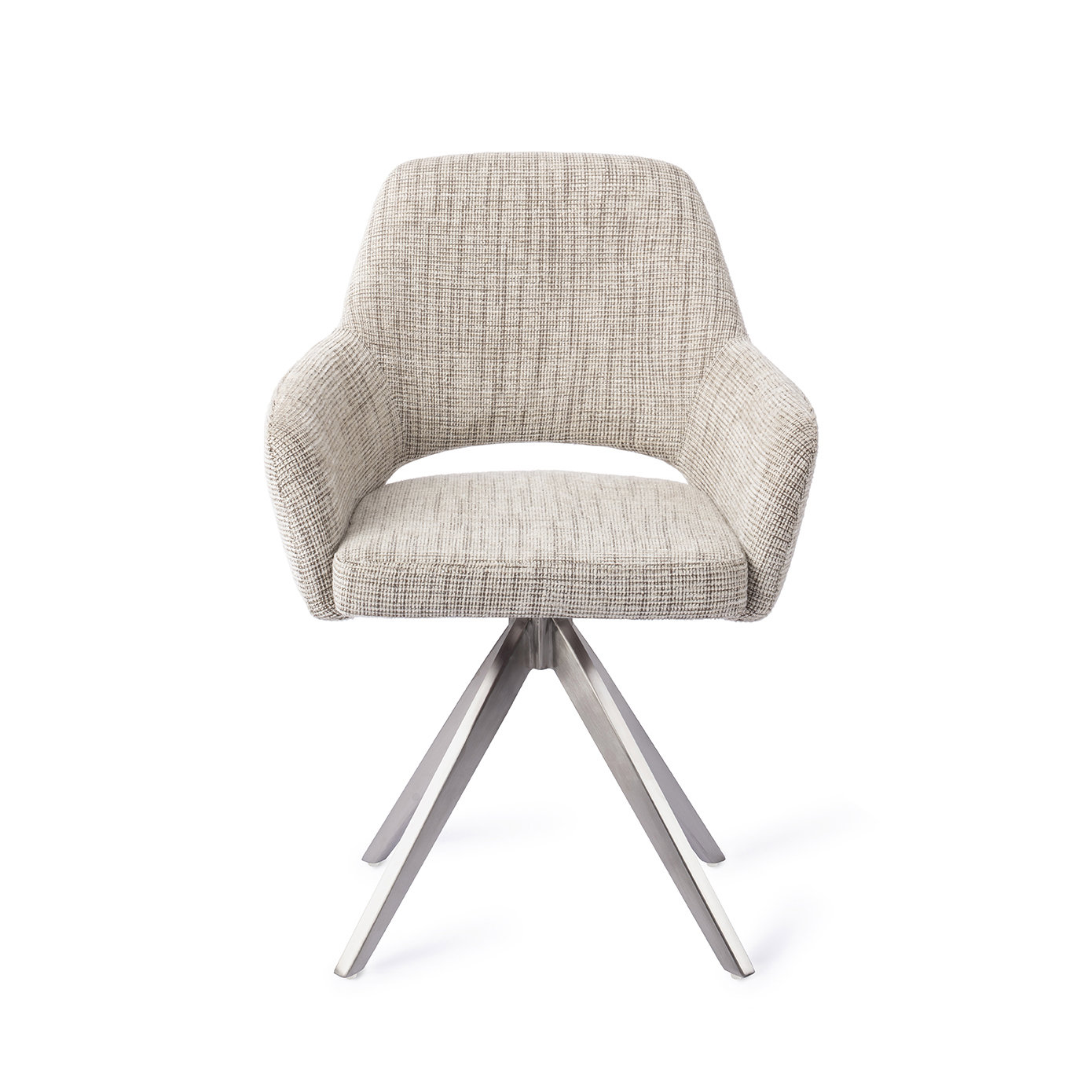 Jesper Home Esszimmerstuhl Yanai Caramel Grid Turn Stahl