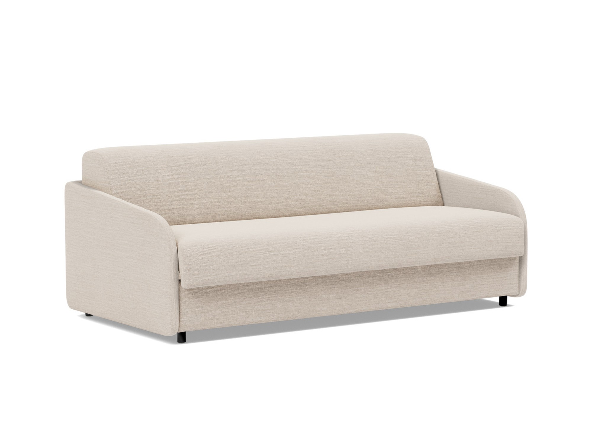 Schlafsofa Eivor mit Taschenfederkernmatratze 160 Webstoff Blida 612-Sand-Grey