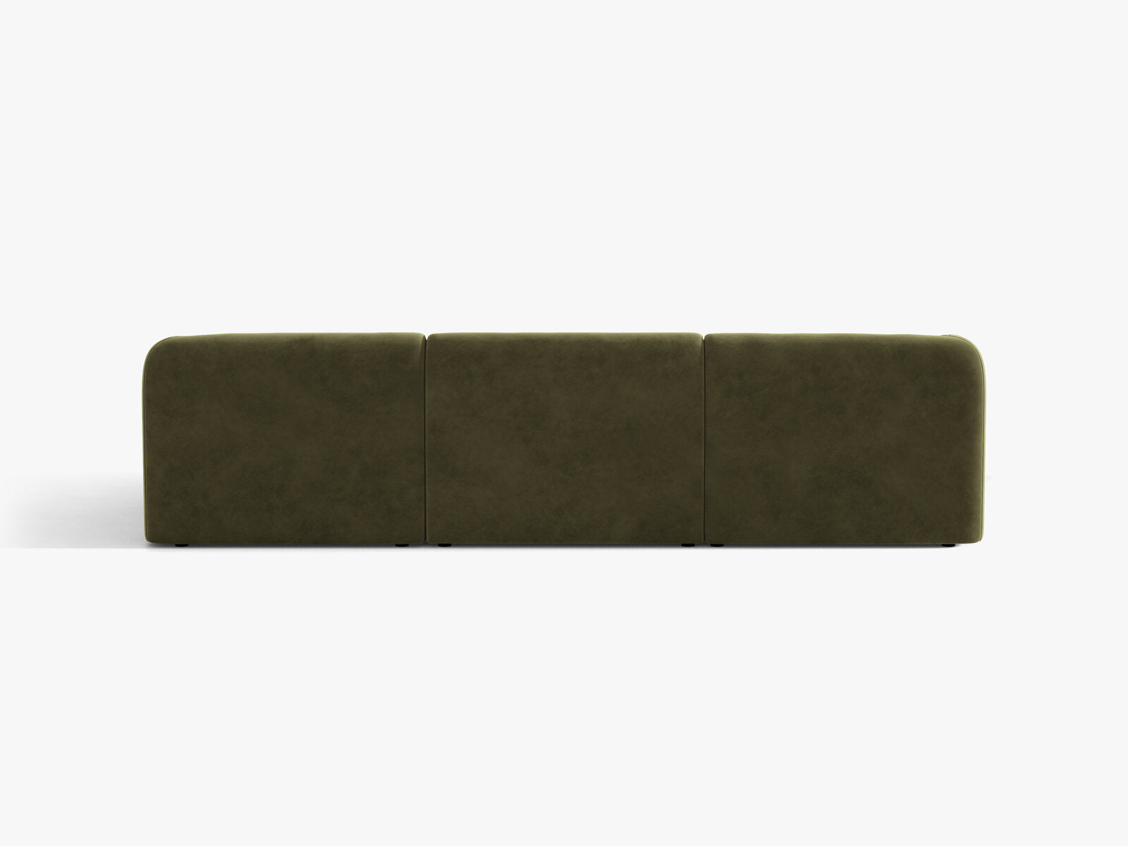 Micadoni Ecksofa Miley 4-Sitzer Rechts Samt Bluvel Grün