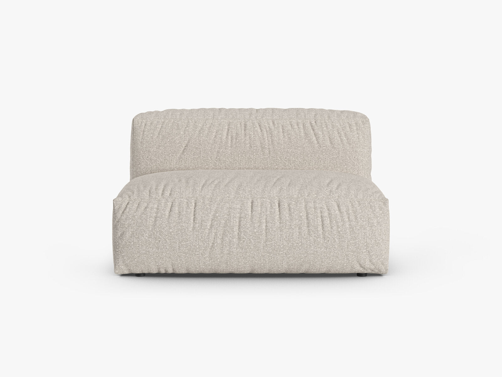 Micadoni Mittelmodul Martina 1-Sitzer Groß 90cm Sitztiefe Boucle Monet Beige