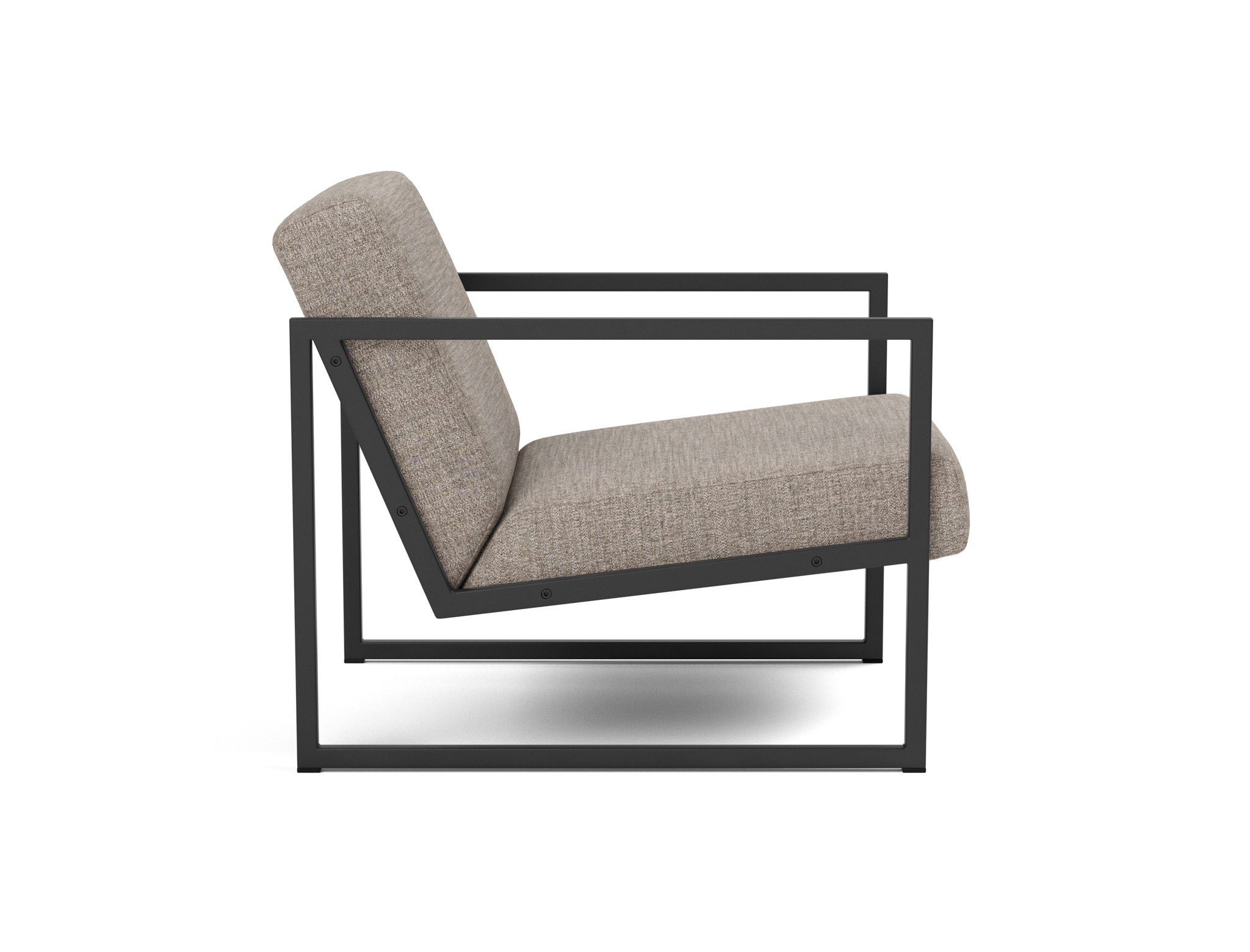 Sessel Vikko mit Armlehnen Chenille Yuveno 472-Warm-Grey