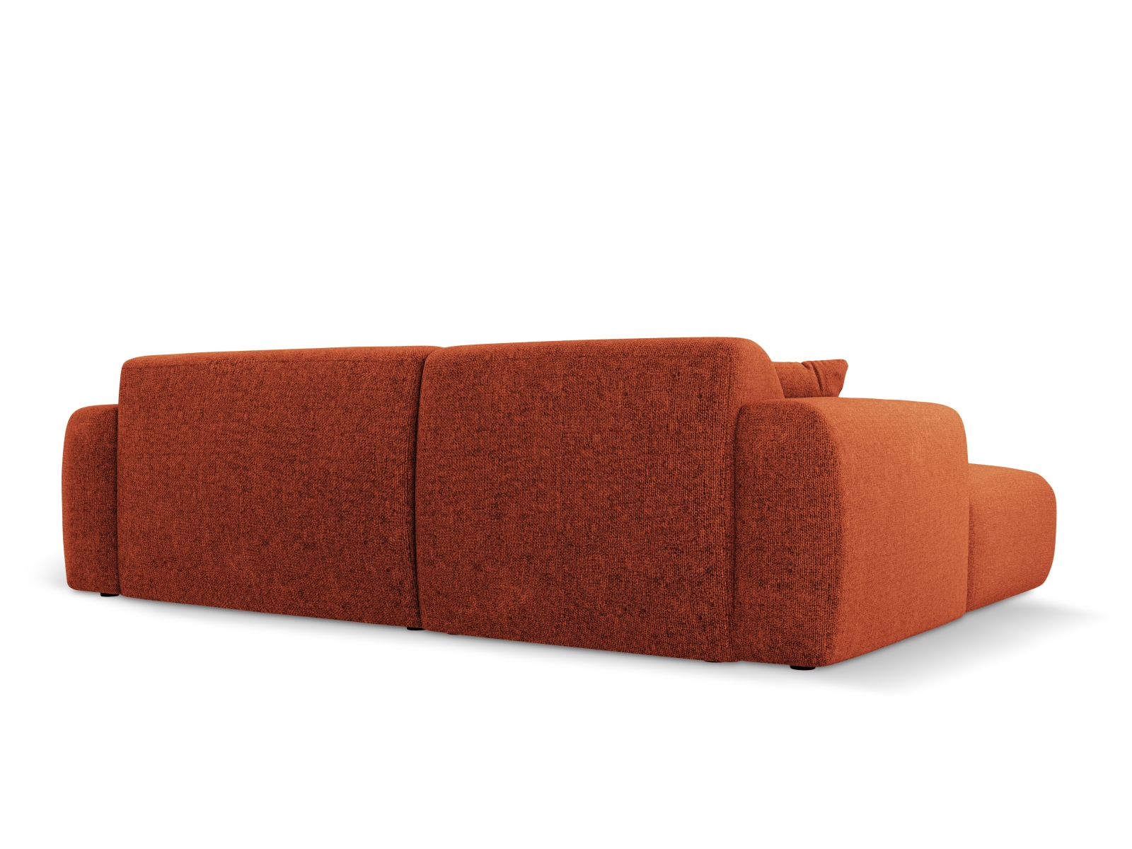 Cosmopolitan Design Ecksofa Nolio 4-Sitzer kleine Version Chenille Haga Terrakotta Rechts