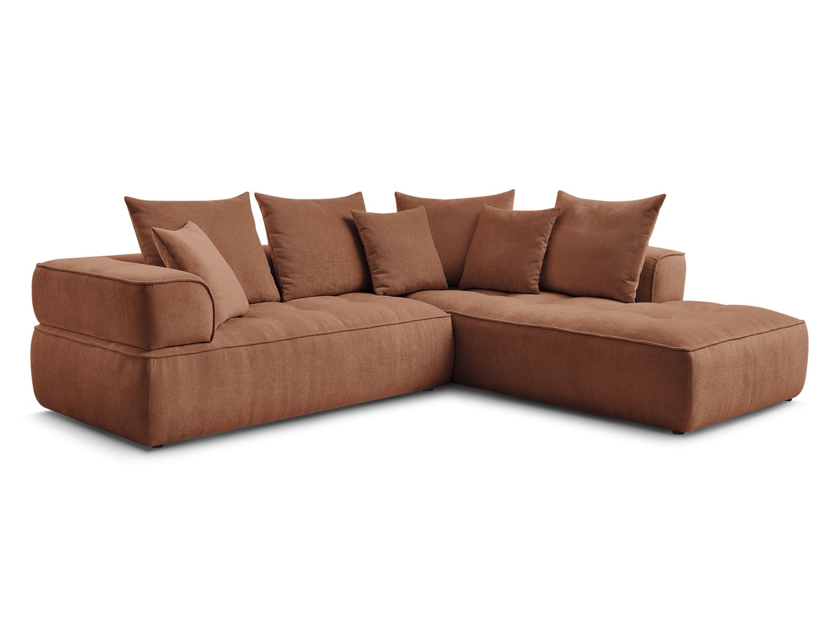 Bobochic Whesley Ecksofa Stoff Orange Ecke rechts