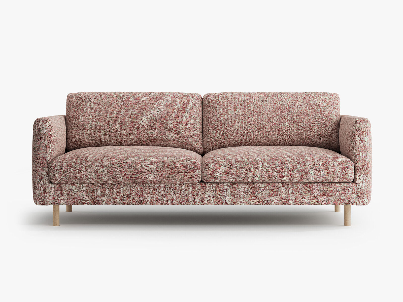 Micadoni Sofa Eden 3-Sitzer Strukturierter Stoff Rosa Melange